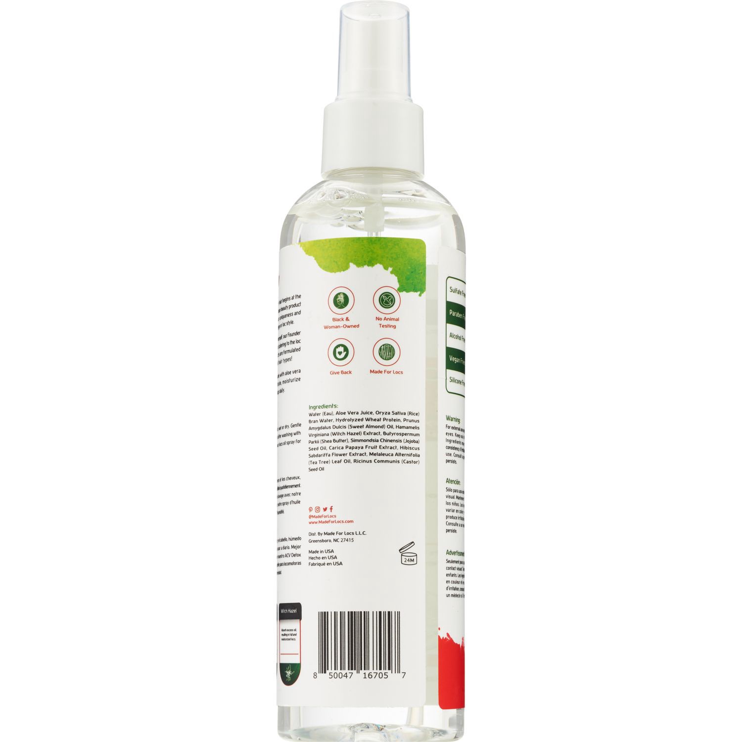 slide 2 of 4, Made for Locs Locs Aloe Spray 8 fl oz, 8 fl oz