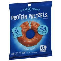 Crisp Power Sea Salt Protein Pretzels 1.75 Oz