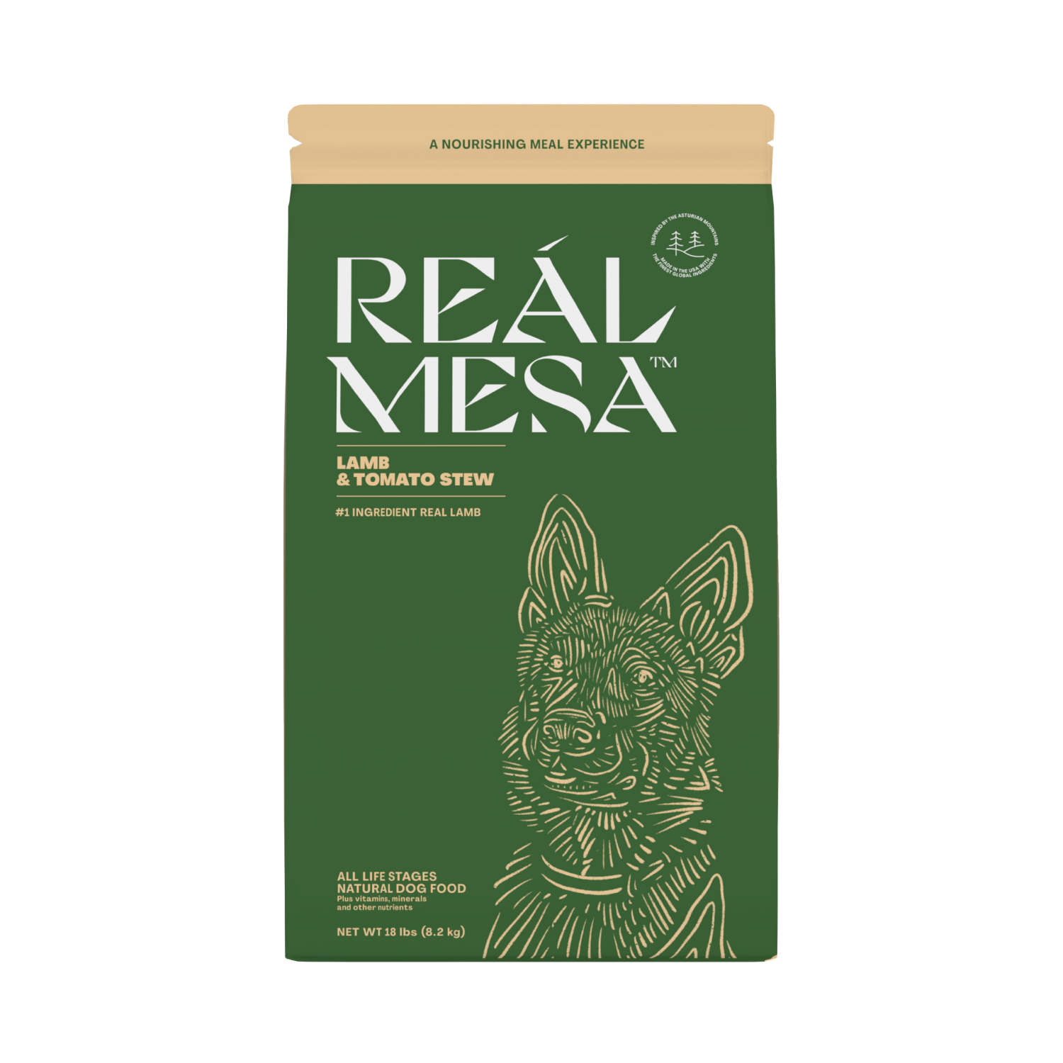 slide 1 of 5, REAL MESA REÁL MESA Adult Dog Food Lamb & Tomato Stew, 18 Lb, 18 lb