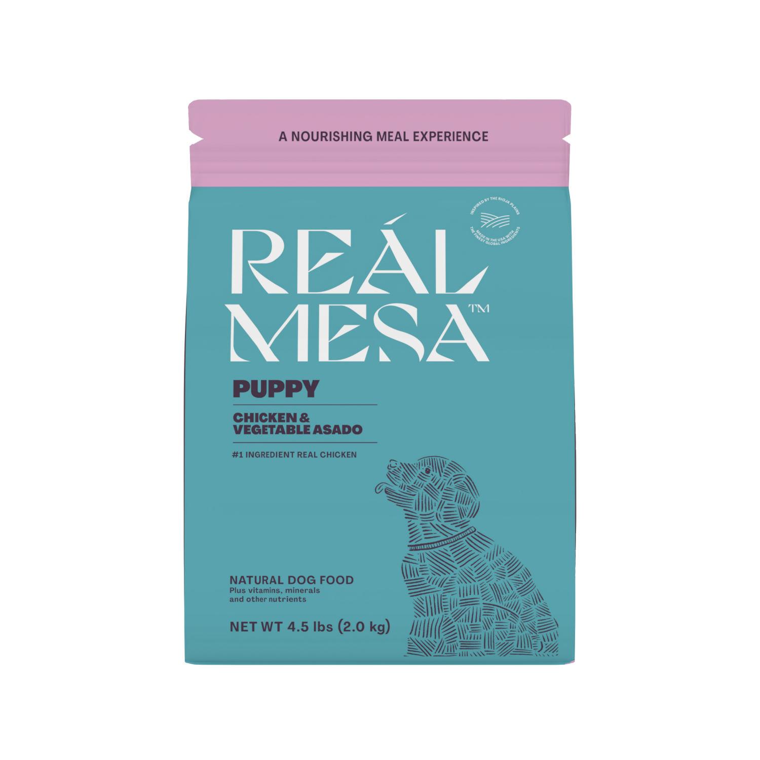 slide 1 of 5, REAL MESA REÁL MESA Puppy Food Chicken & Vegetable Asado, 4.5 Lb, 4.5 lb