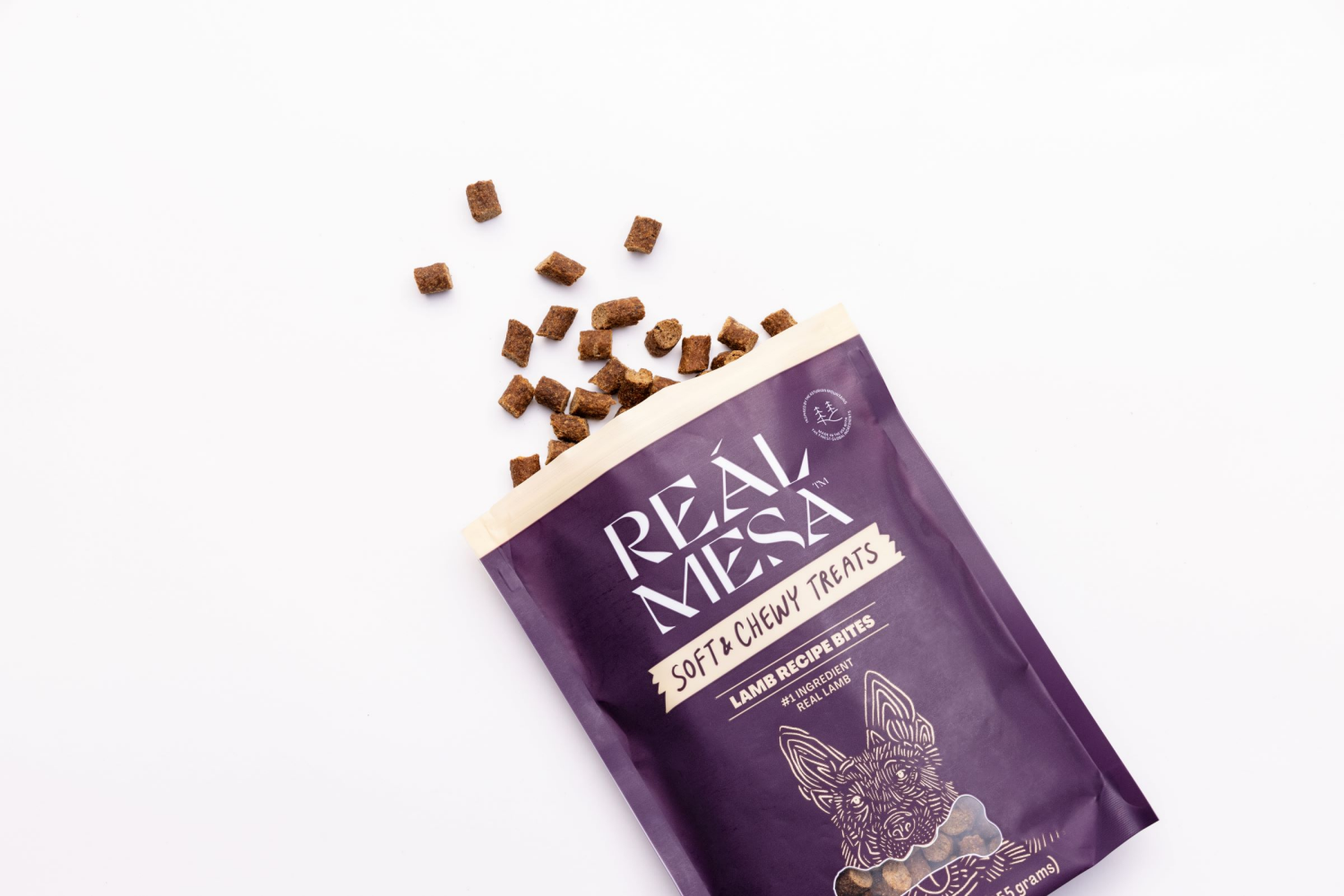 slide 5 of 5, REAL MESA REÁL MESA Soft & Chewy Treat Lamb Recipe Bites, 4.0 Oz, 4 oz