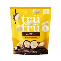 Tru Fru Freeze Dried Bananas in Dark Chocolate, 3.4 oz