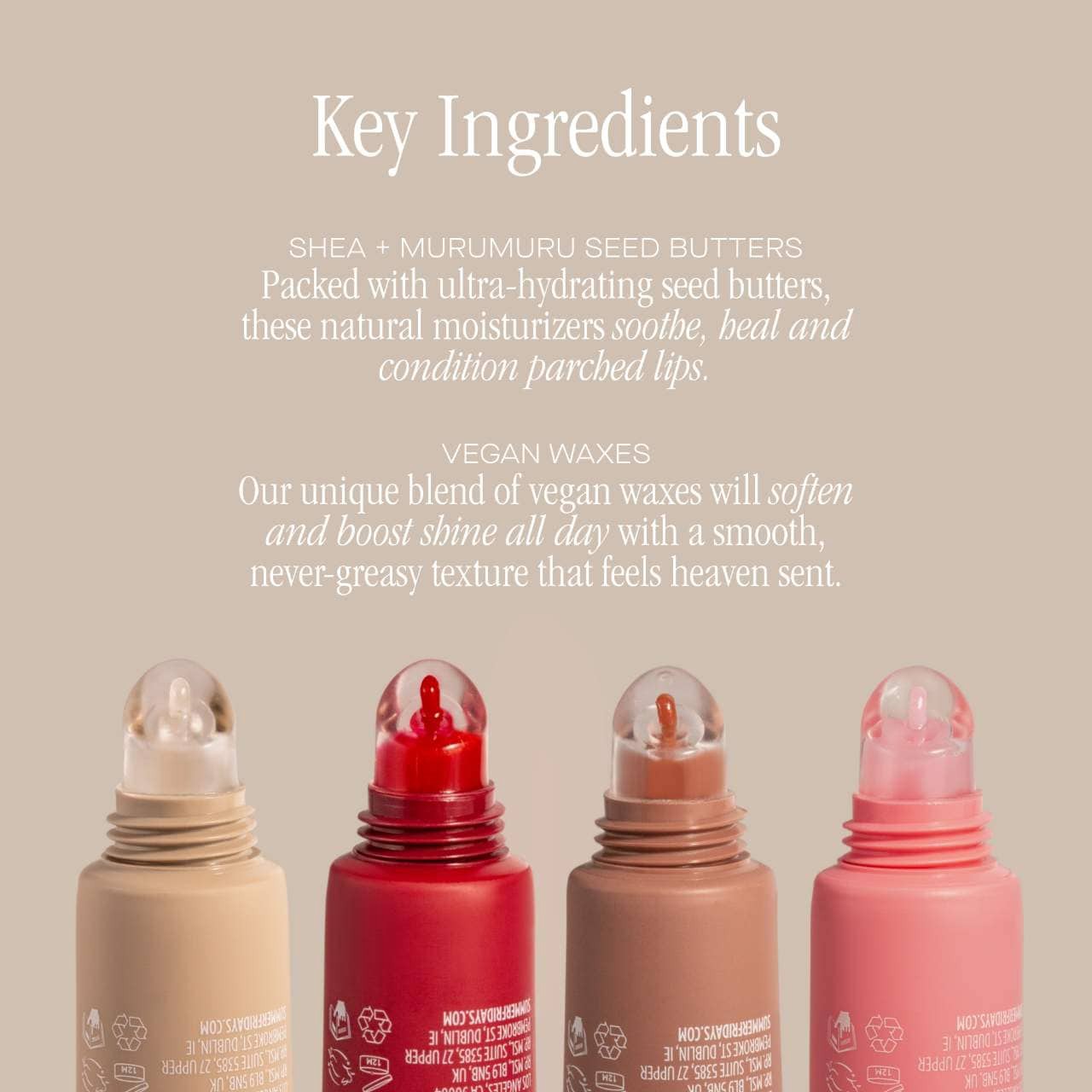 slide 9 of 9, Summer Fridays Lip Butter Balm Treatment for Hydration + Nourishing Shine Vanilla - sheer clear, 0.5 oz/ 15 gram