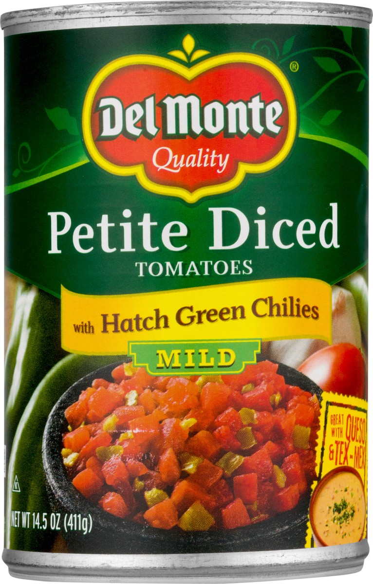 slide 3 of 12, Del Monte Petite Diced Mild Hatch Green Chilies Tomatoes with Hatch Green Chilies 14.5 oz, 14.5 oz