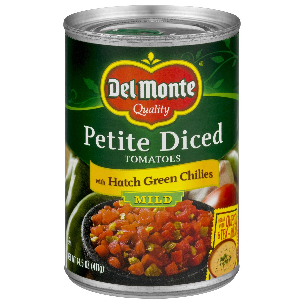 slide 1 of 12, Del Monte Petite Diced Mild Hatch Green Chilies Tomatoes with Hatch Green Chilies 14.5 oz, 14.5 oz