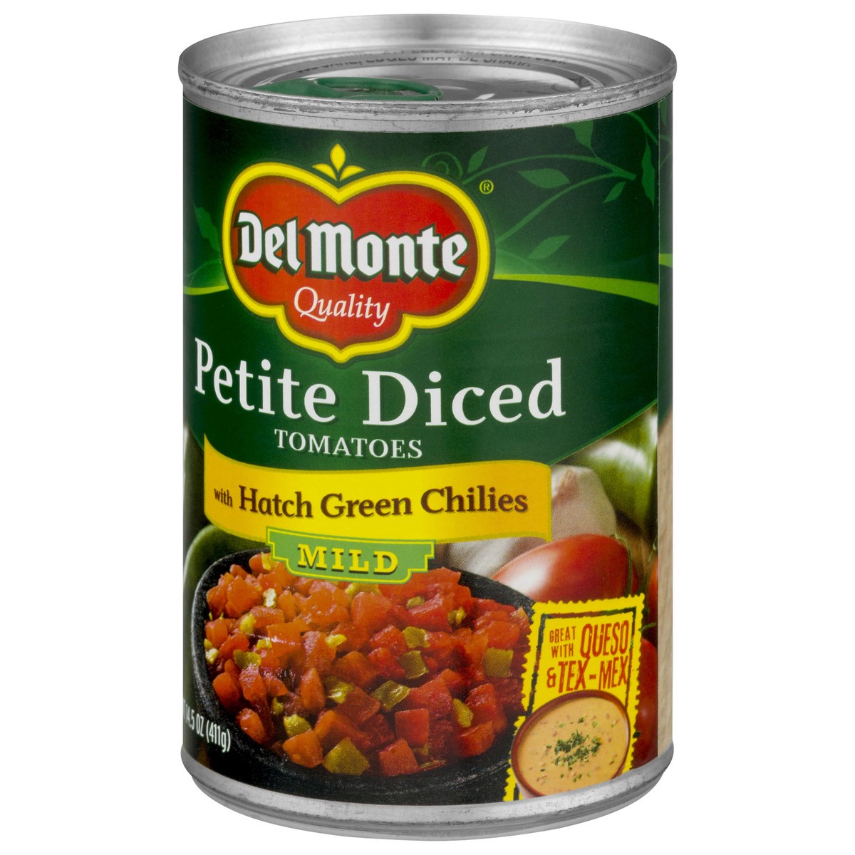 slide 11 of 12, Del Monte Petite Diced Mild Hatch Green Chilies Tomatoes with Hatch Green Chilies 14.5 oz, 14.5 oz