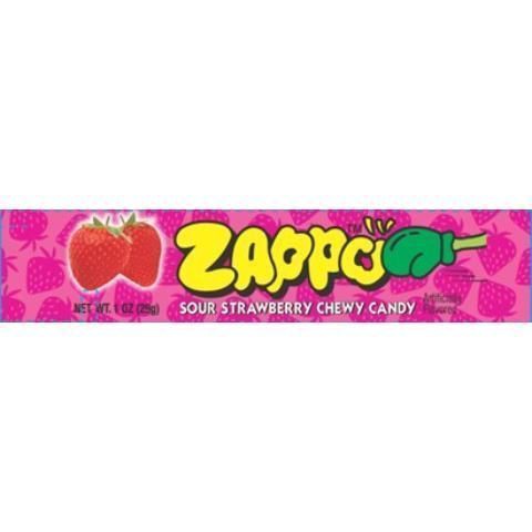 slide 1 of 1, Zappo Strawberry Sour Chew, 1 oz