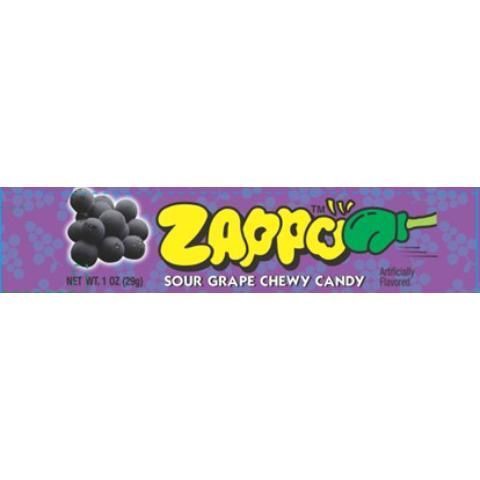 slide 1 of 1, Zappo Grape Sour Chew, 1 oz