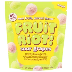 Fruit Riot! Fruit Riot 8 oz frozen sour candy grapes.
