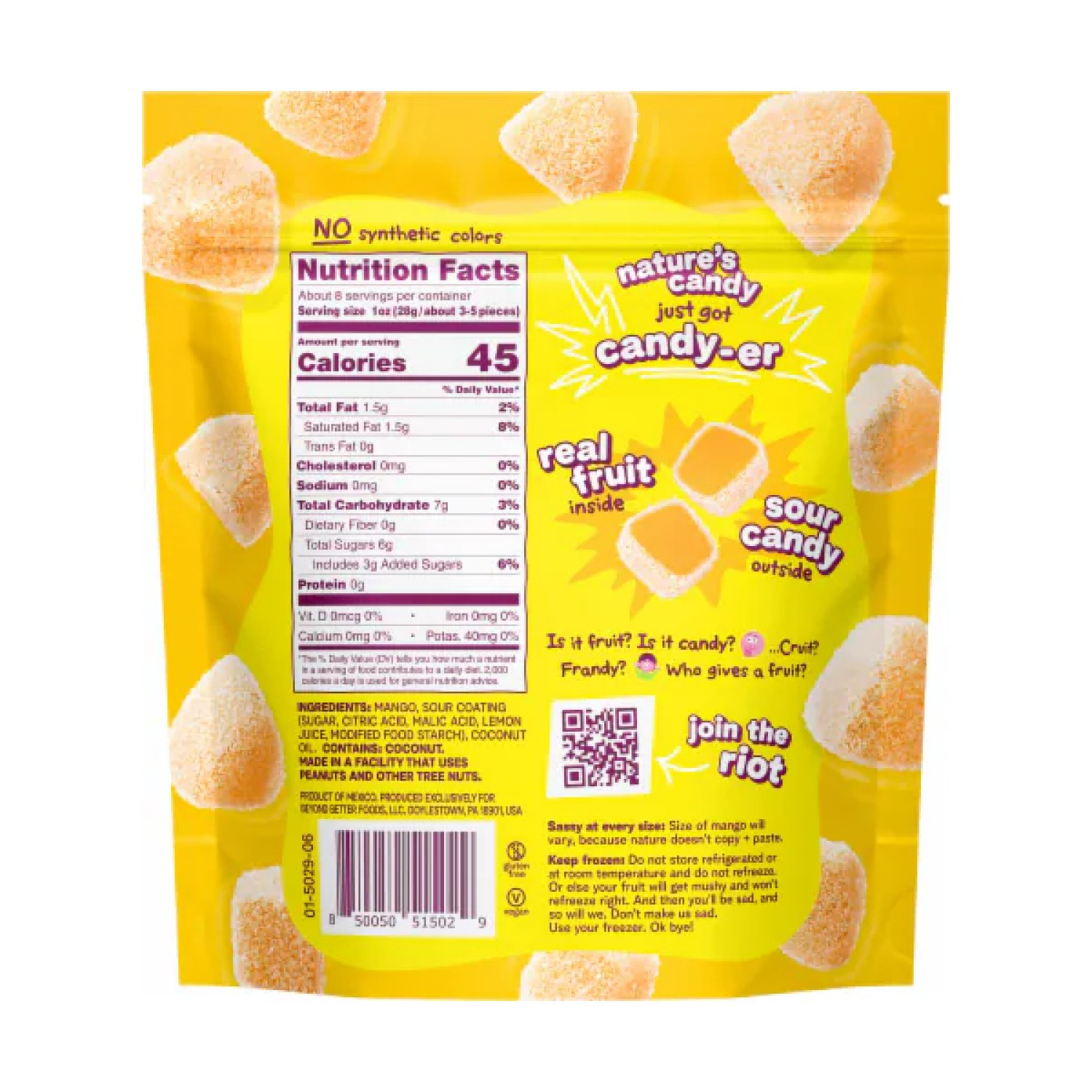 slide 2 of 2, Fruit Riot! Strawberry Peach Sour Mango Mix 8 oz, 8 oz