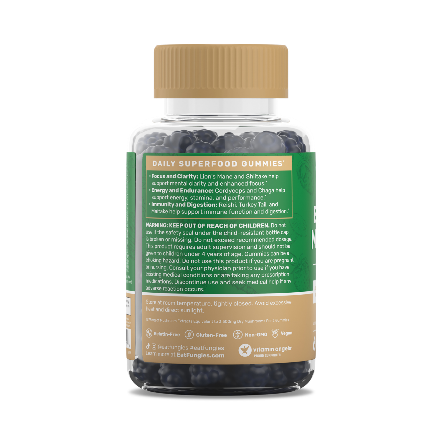 slide 2 of 3, Fungies Mixed Berry Best Multi Mushroom 60 Each, 60 ct