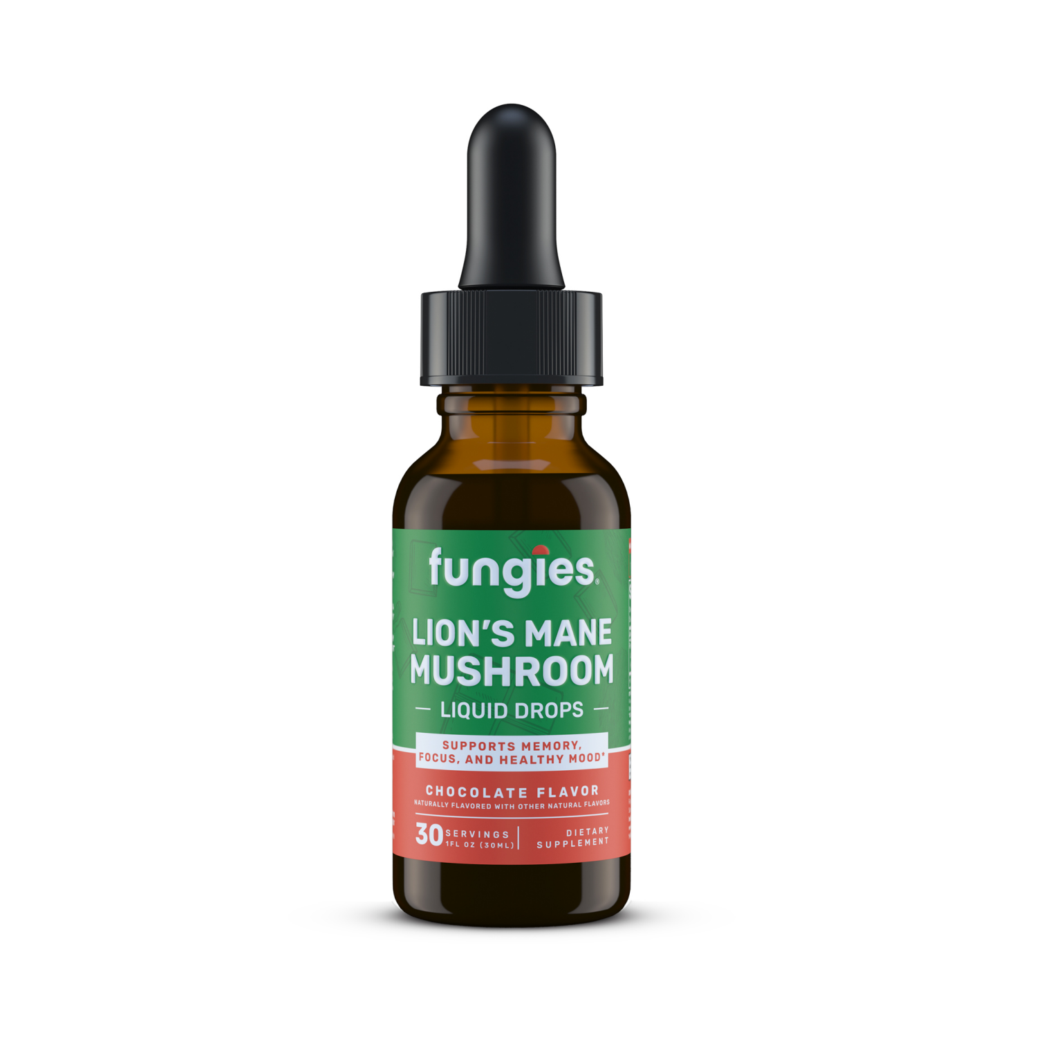 slide 1 of 3, Fungies Lions Mane Tincture Choc, 1 ct