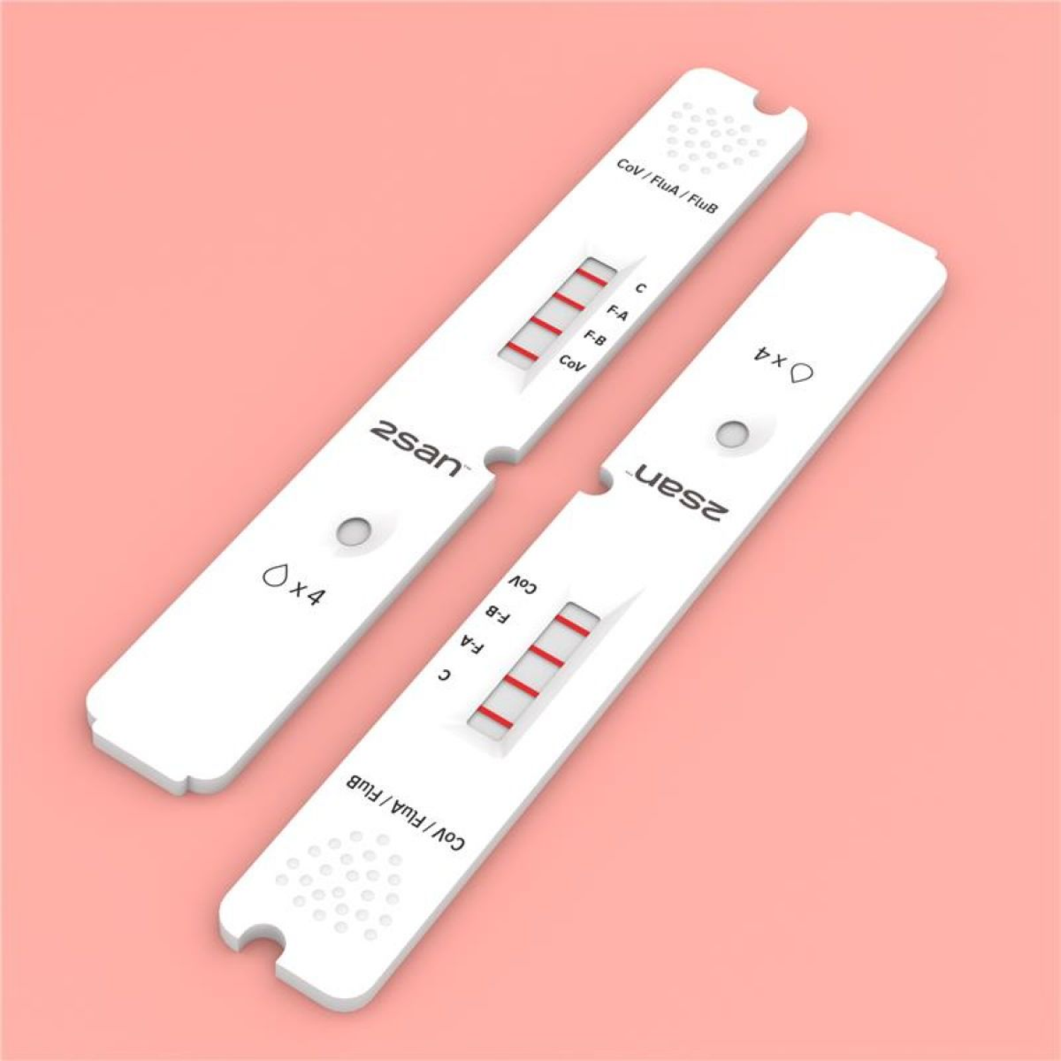 slide 4 of 5, 2san 3 In 1 Covid Flu A And B, 2 ct