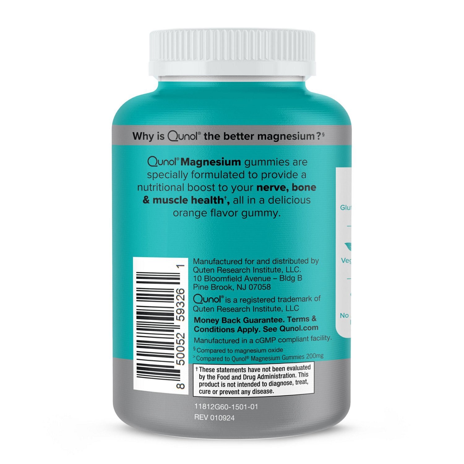 slide 2 of 2, Qunol Magnesium Gummy 250Mg, 60 Ct, 60 ct