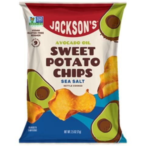 slide 1 of 1, Jackson's Sweet Potato Chips Sea Salt, 2.5 oz