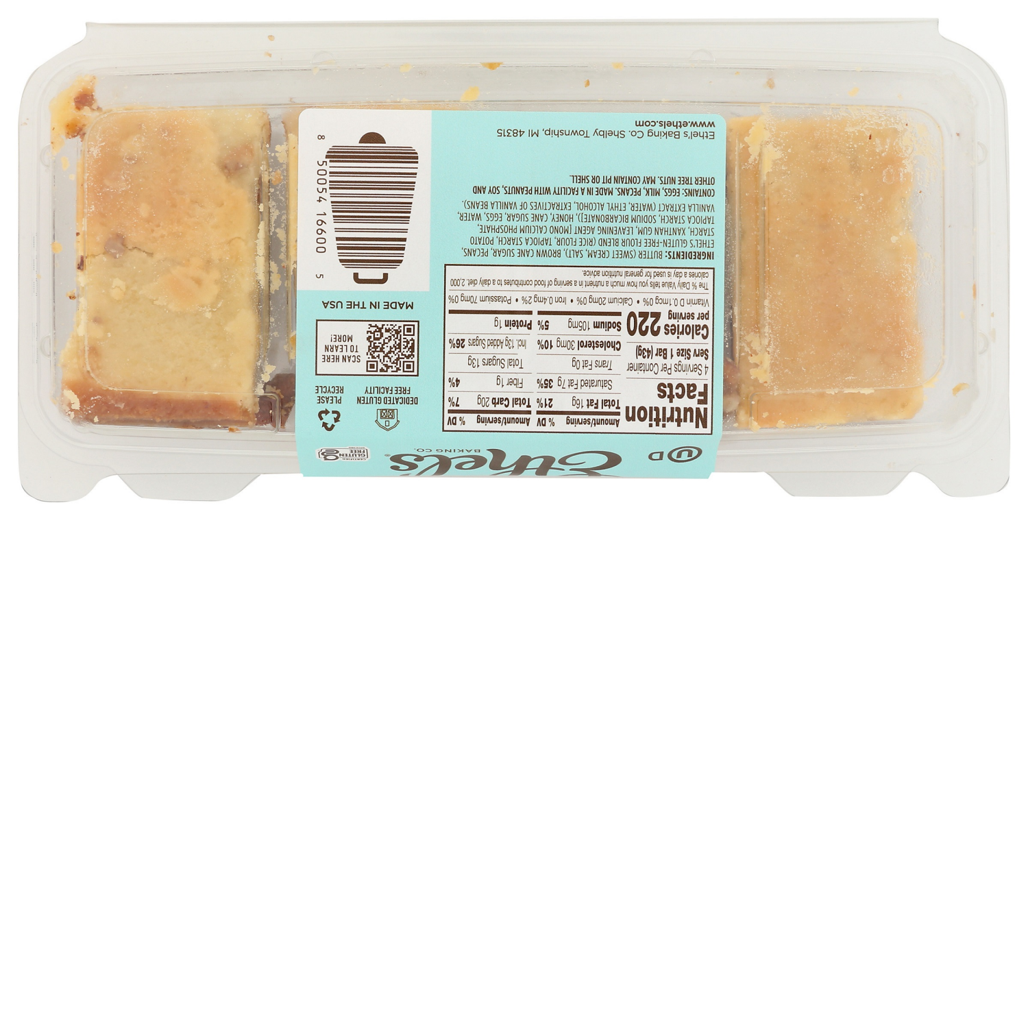 slide 2 of 2, Ethel's Baking Co. Pecan Dandy Dessert Bars 4CT Tray, 6 oz