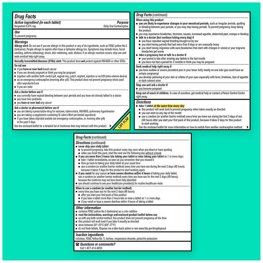 slide 2 of 5, Opill Daily Oral Contraceptive, 1 x 28 Day Supply, 28 ct