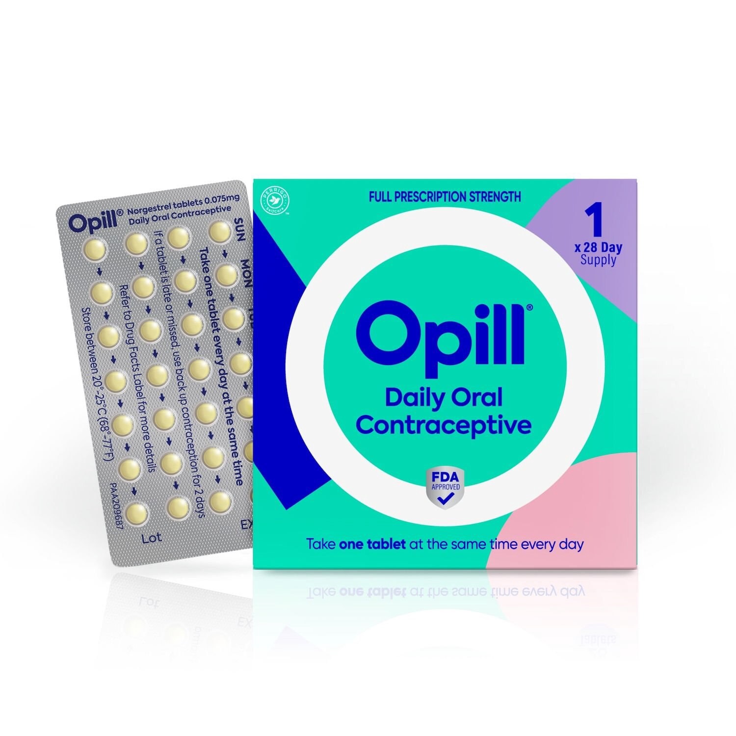 slide 4 of 10, Opill Daily Oral Contraceptive, 1 x 28 Day Supply, 28 ct