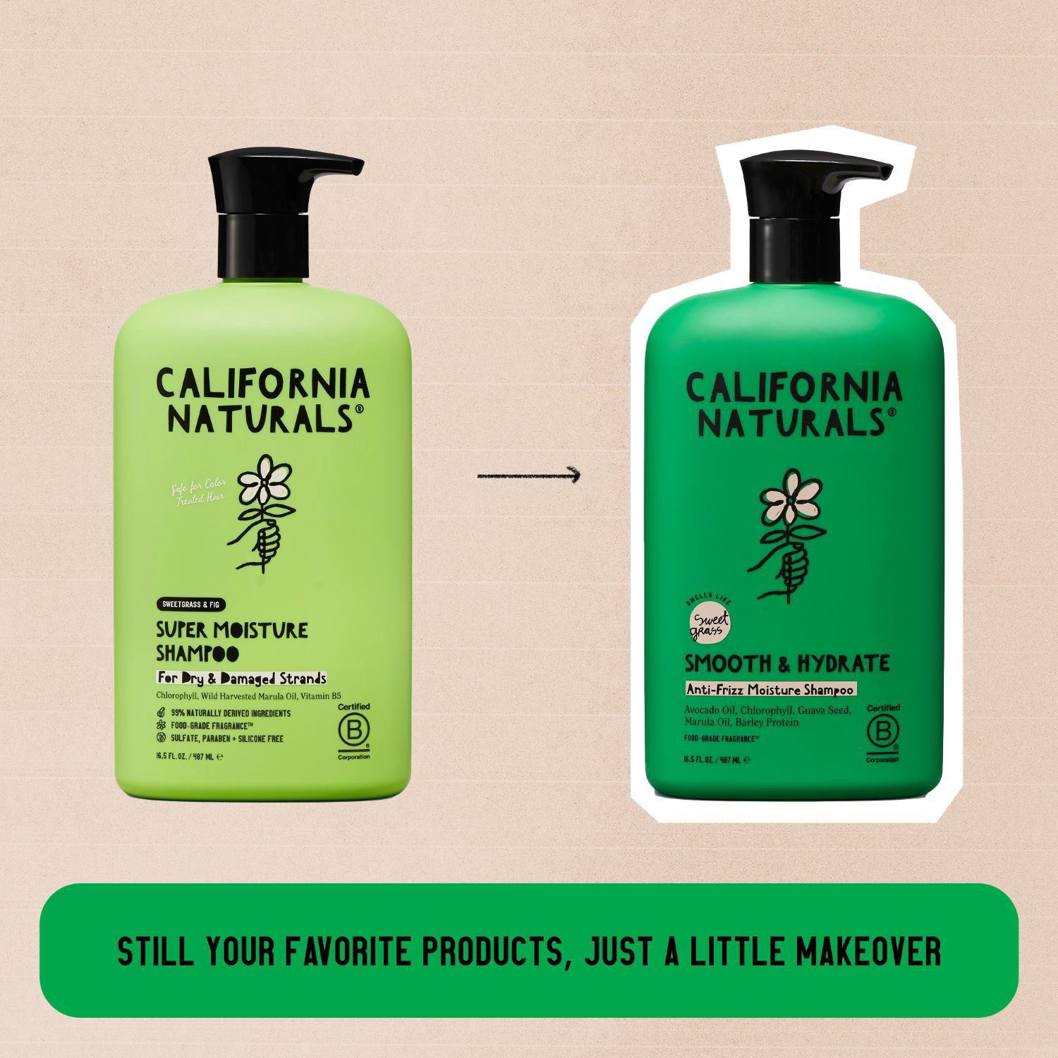 slide 8 of 11, NON BRAND California Naturals Super Moisture Shampoo, 12 Oz, 16.5 oz