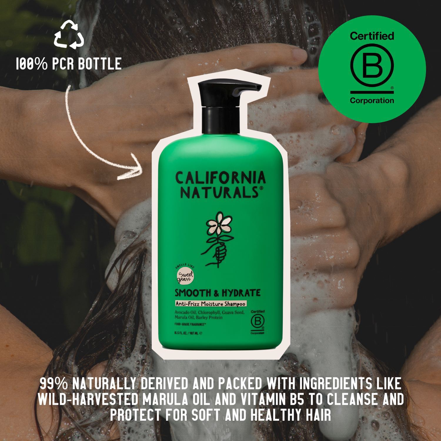 slide 2 of 11, NON BRAND California Naturals Super Moisture Shampoo, 12 Oz, 16.5 oz