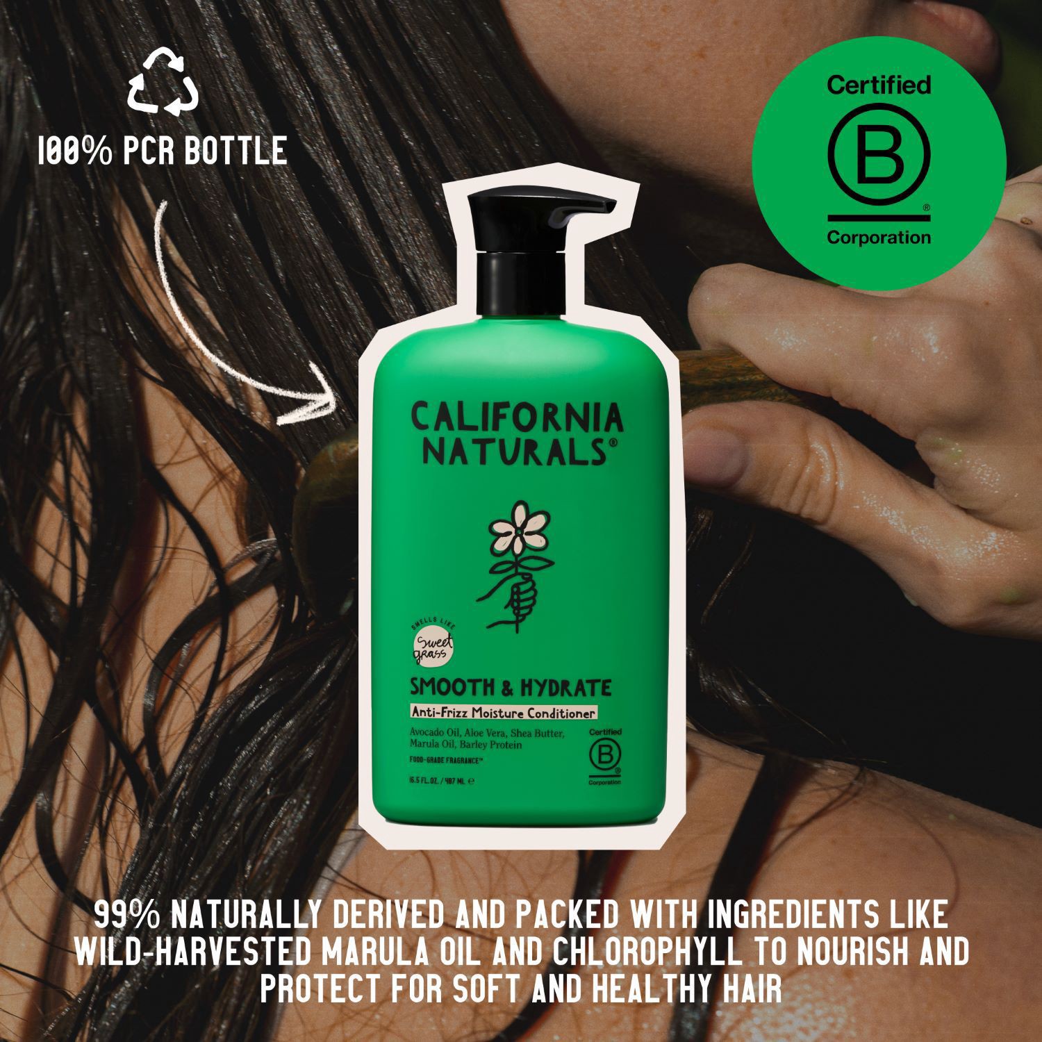 slide 7 of 11, California Naturals Super Moisture Conditioner - Sweetgrass & Fig, 16.5 oz