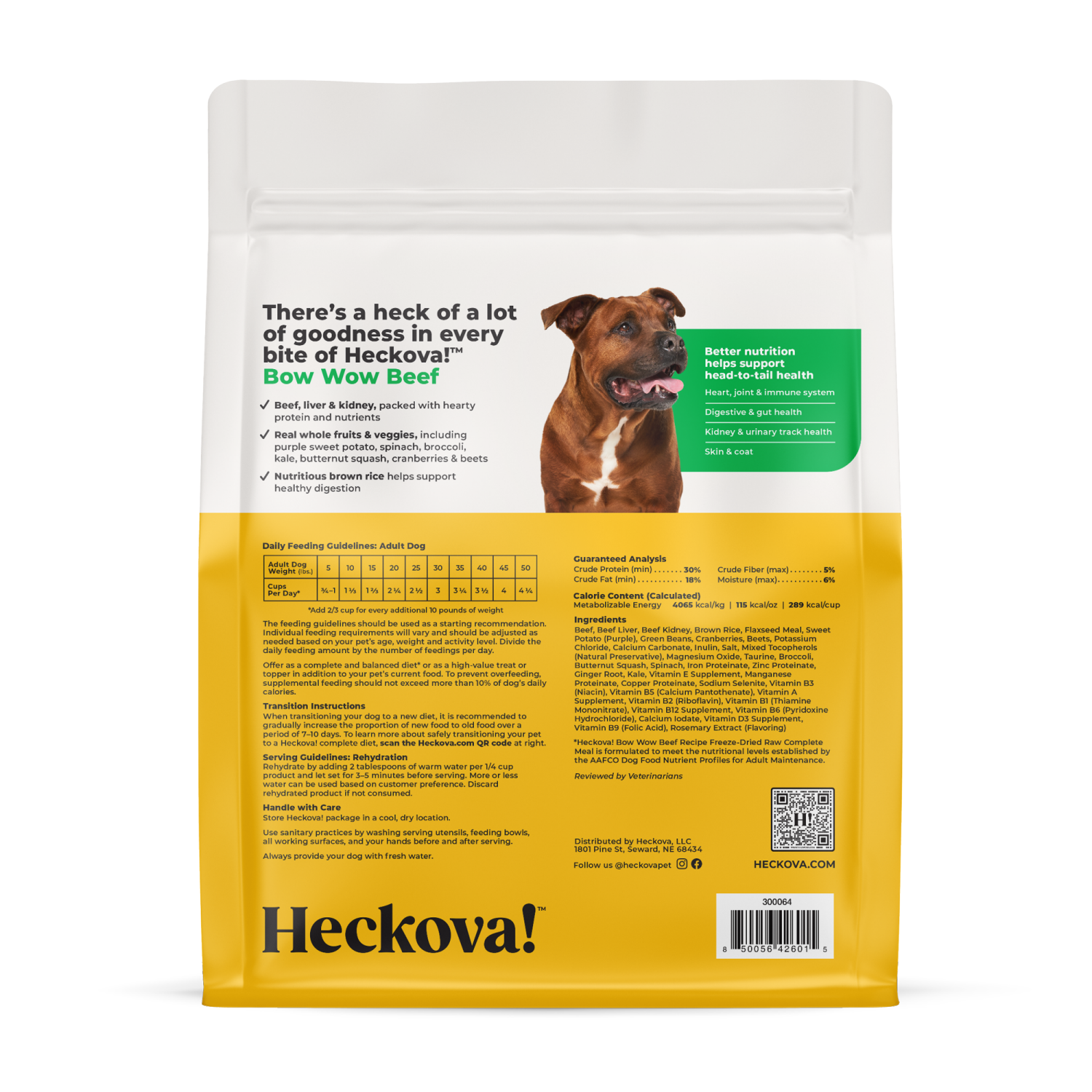 slide 2 of 8, Heckova! Bow Wow Beef Recipe Freeze-Dried Raw Dog Food, 20 oz, 20 oz