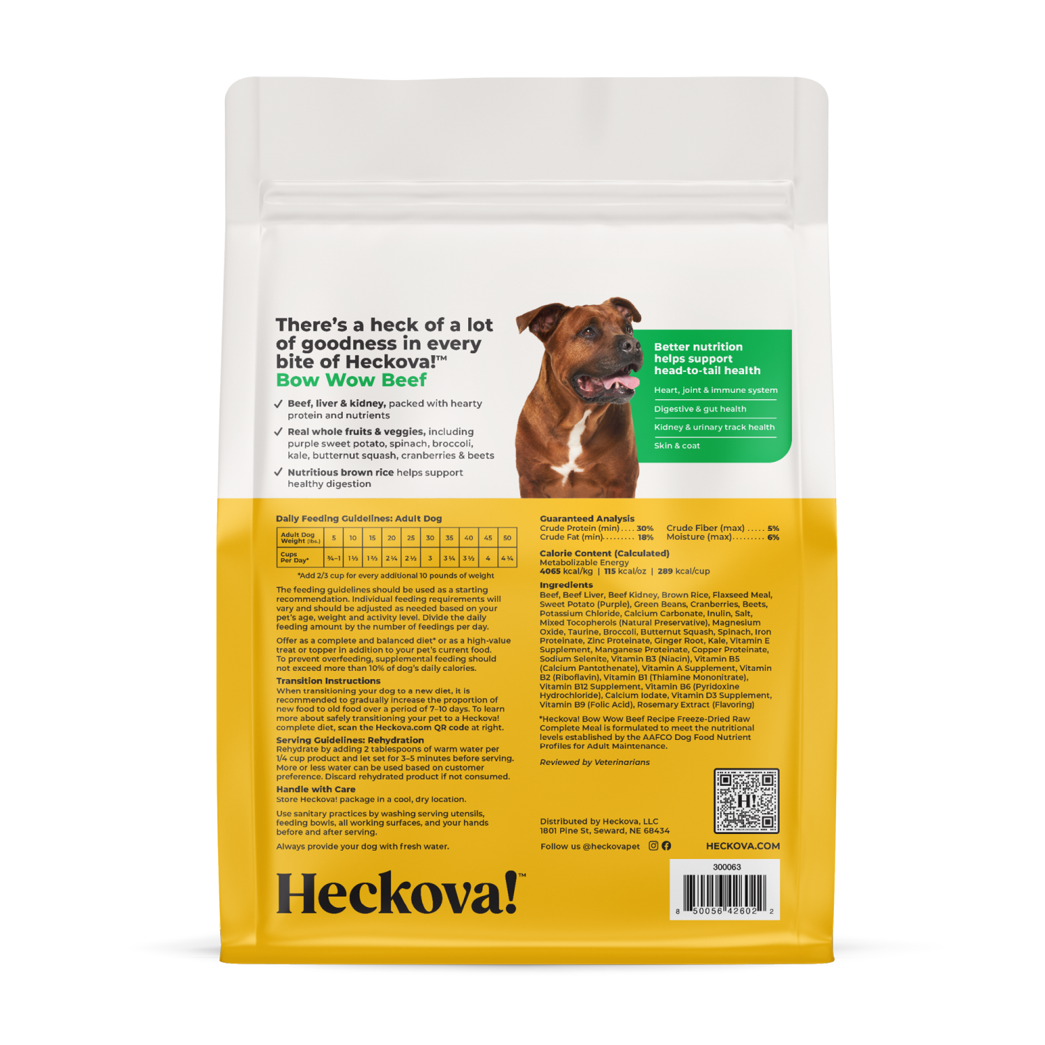 slide 2 of 8, Heckova! Bow Wow Beef Recipe Freeze-Dried Raw Dog Food, 8 oz, 8 oz