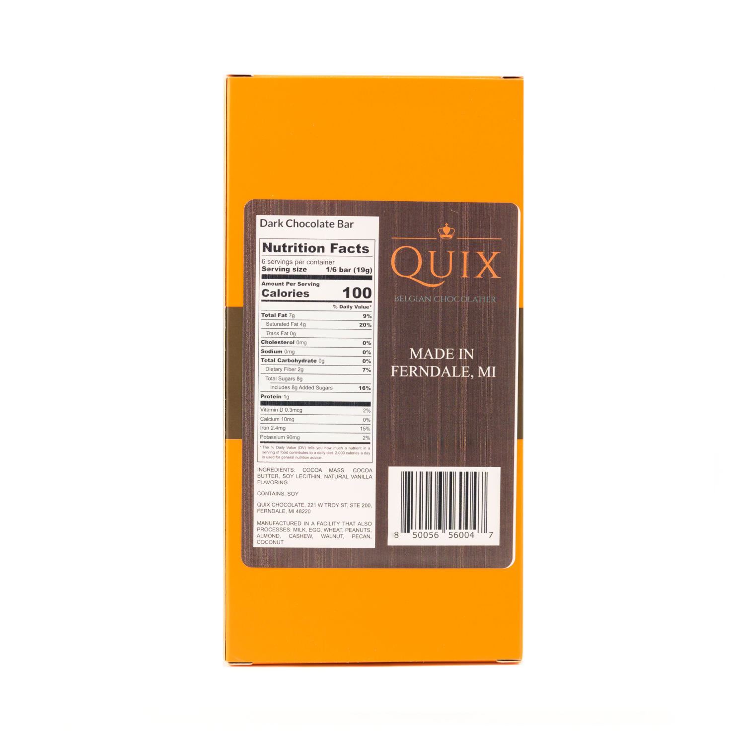 slide 2 of 2, OTHER-REGIONAL Quix Chocolate Bar Dark 4.8oz, 4.8 oz