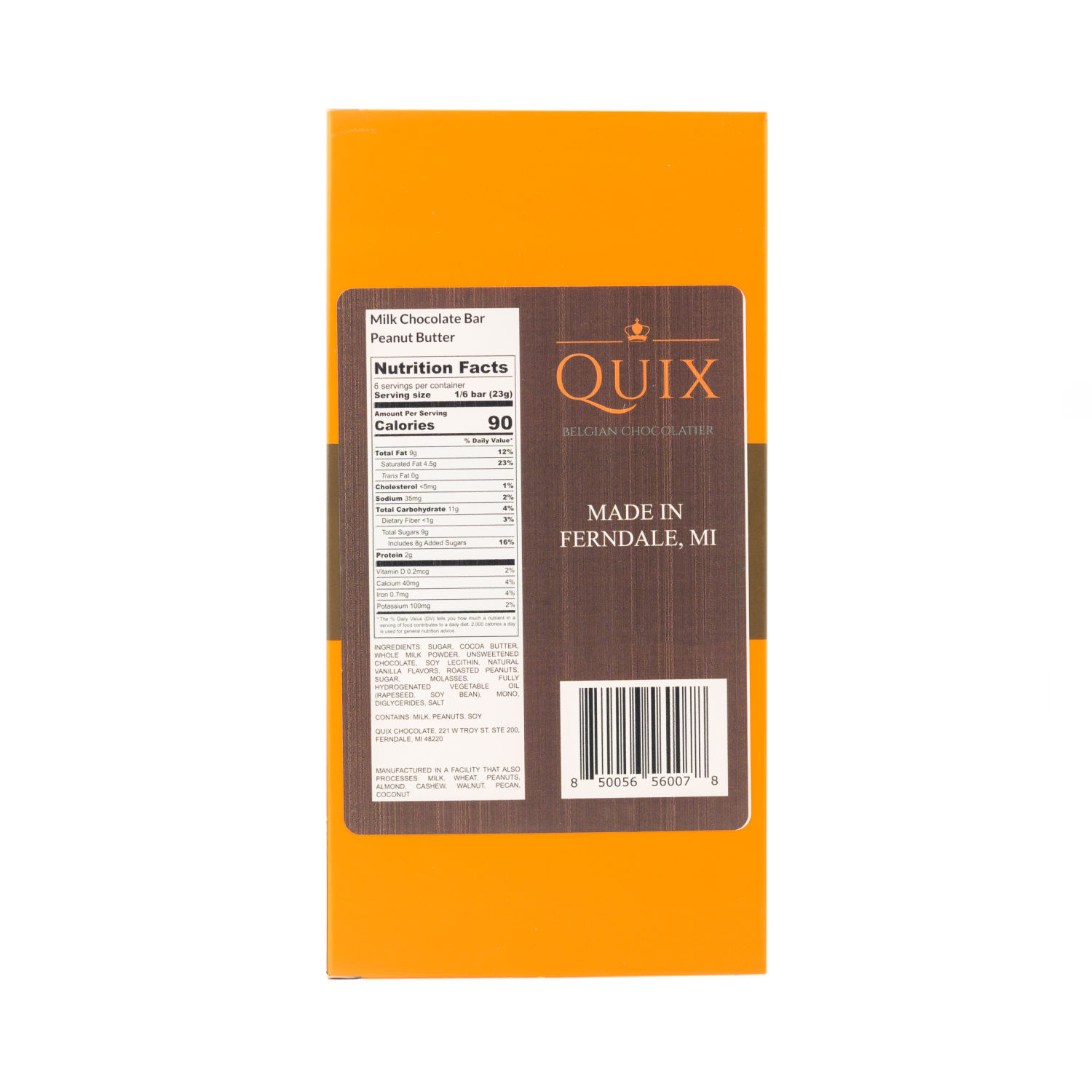 slide 2 of 2, Quix PB Filled Chocolate Bar Milk 5 oz, 5 oz