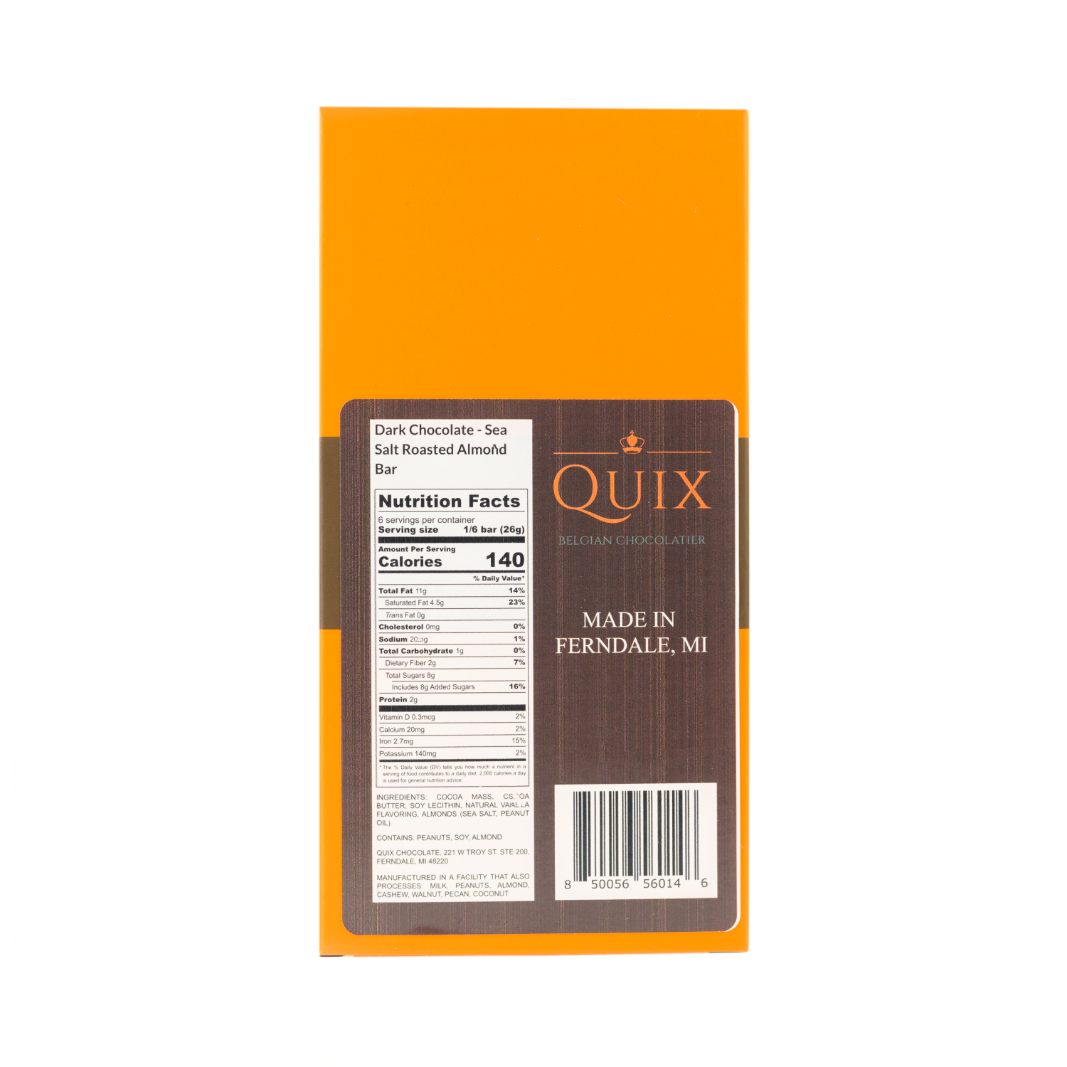slide 2 of 2, OTHER-REGIONAL Quix Dark Chocolate Sea Salt Almond Bar 5 oz, 5 oz