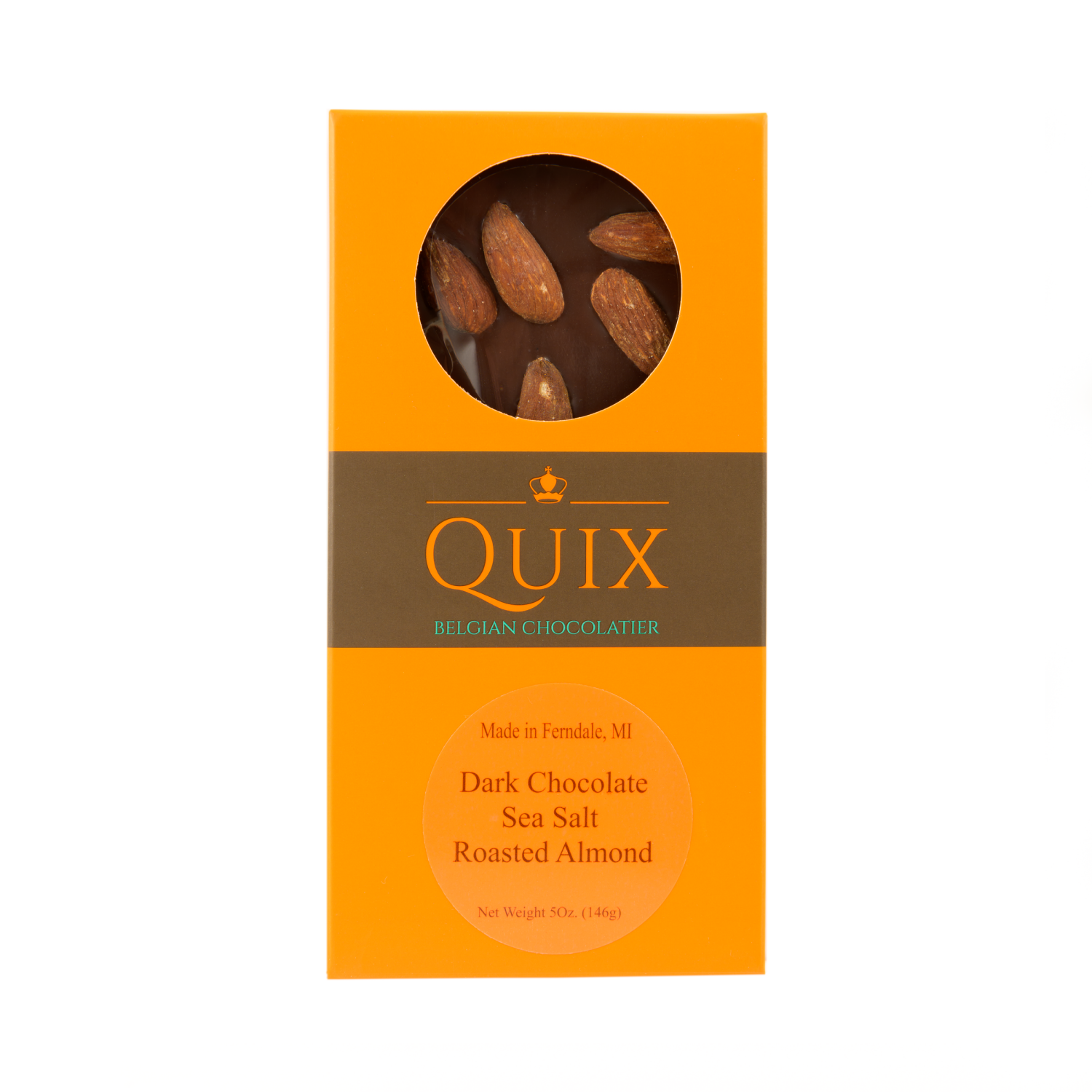 slide 1 of 2, OTHER-REGIONAL Quix Dark Chocolate Sea Salt Almond Bar 5 oz, 5 oz