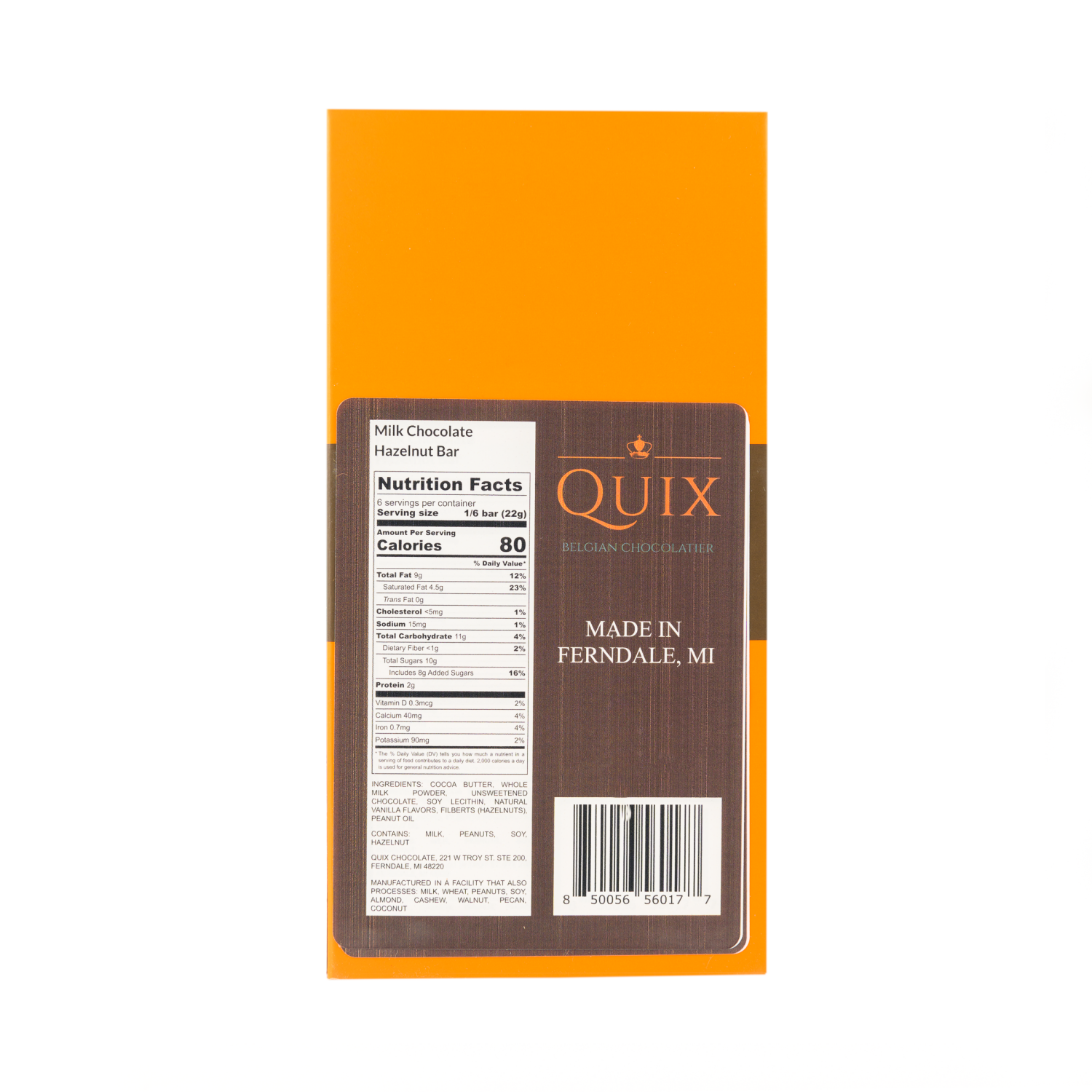 slide 2 of 2, OTHER-REGIONAL Quix Milk Chocolate Bar with Whole Hazelnut's 6 oz, 6 oz