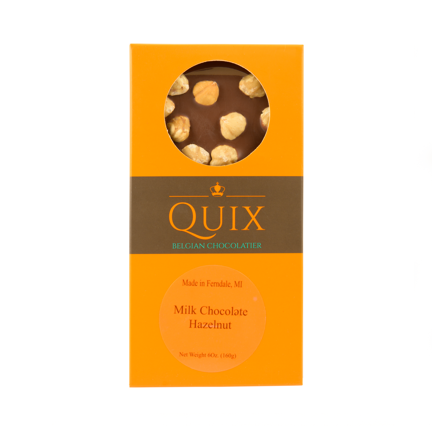 slide 1 of 2, OTHER-REGIONAL Quix Milk Chocolate Bar with Whole Hazelnut's 6 oz, 6 oz