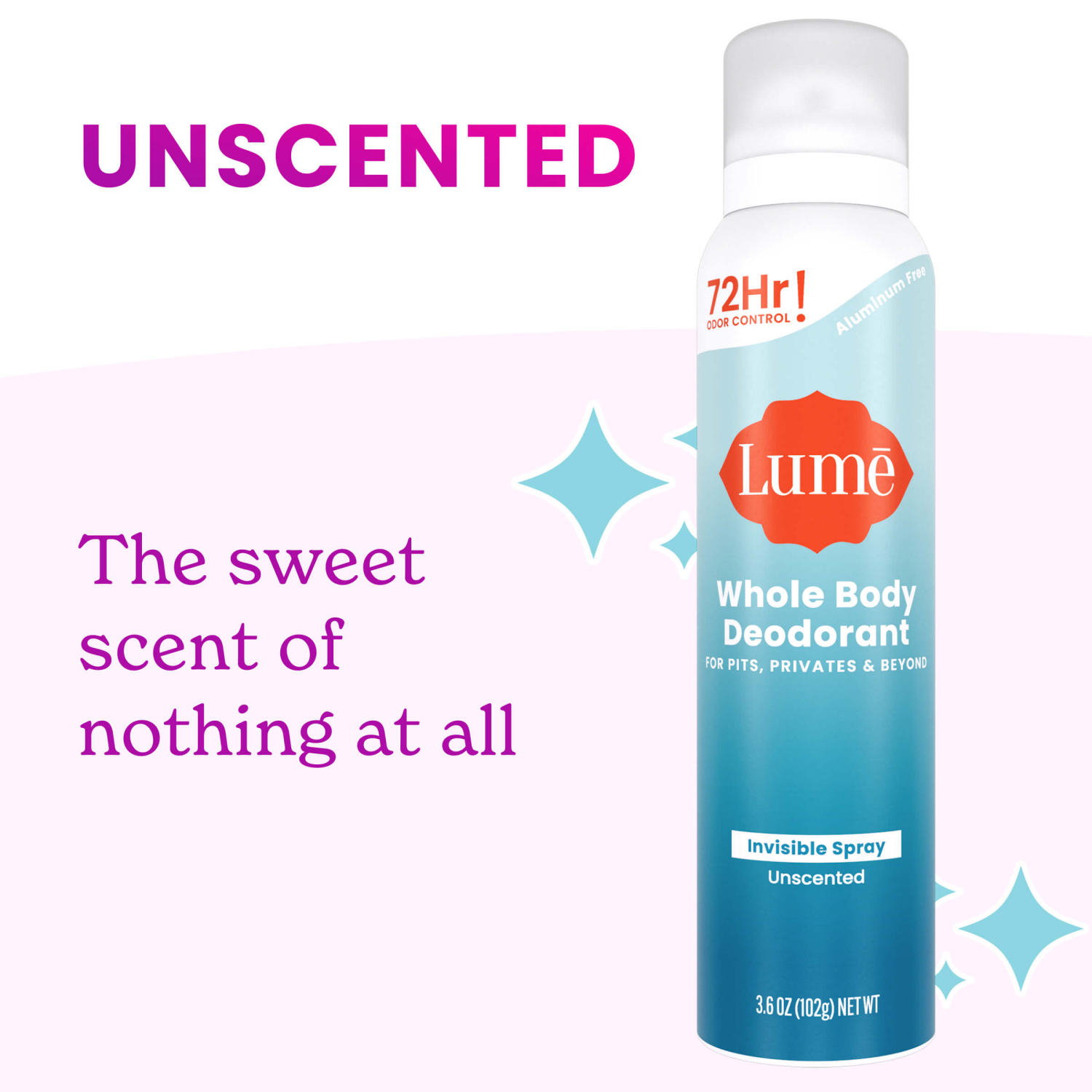 slide 3 of 5, Lume Whole Body Invisible Spray Unscented Deodorant 3.6 oz, 3.6 oz