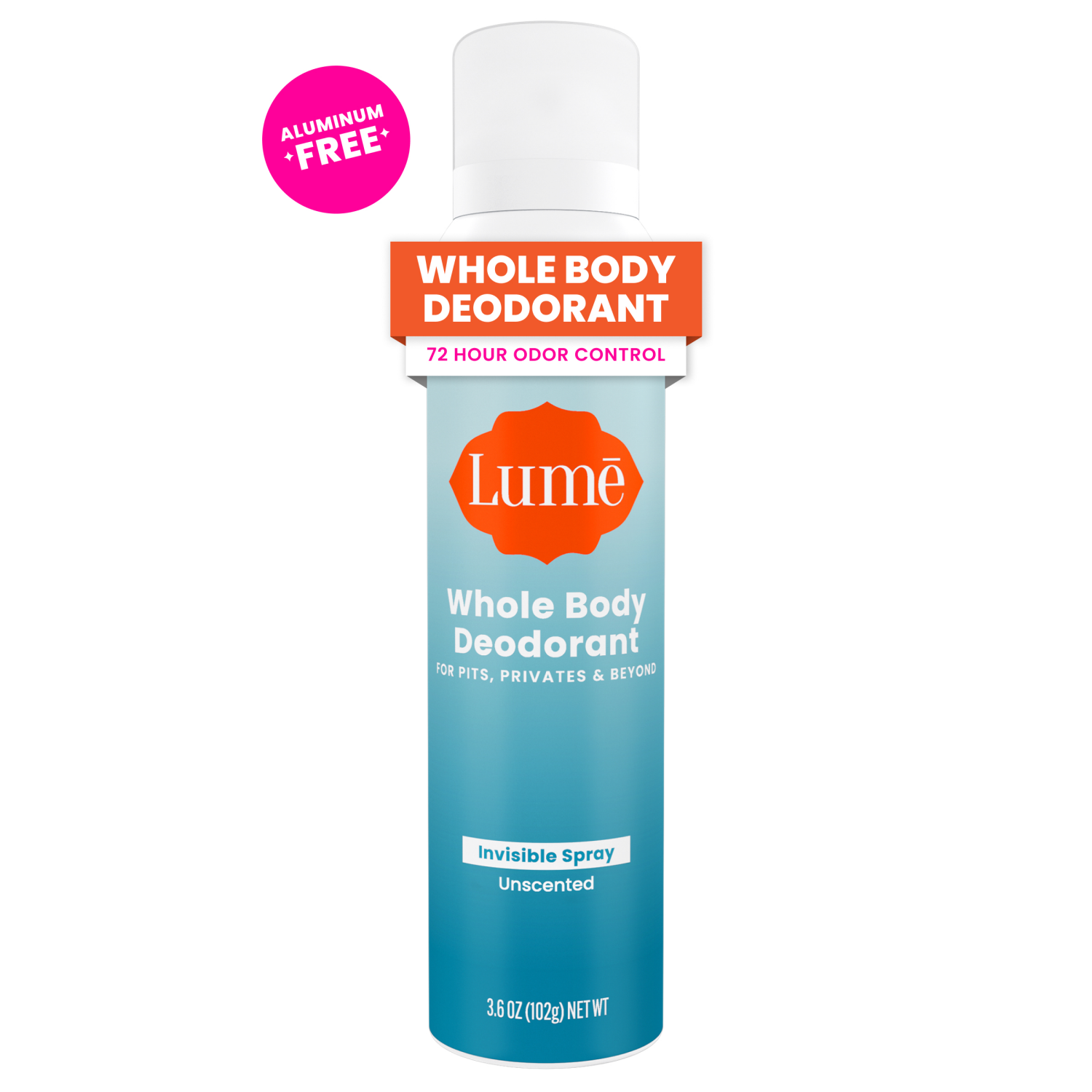 slide 1 of 5, Lume Whole Body Invisible Spray Unscented Deodorant 3.6 oz, 3.6 oz