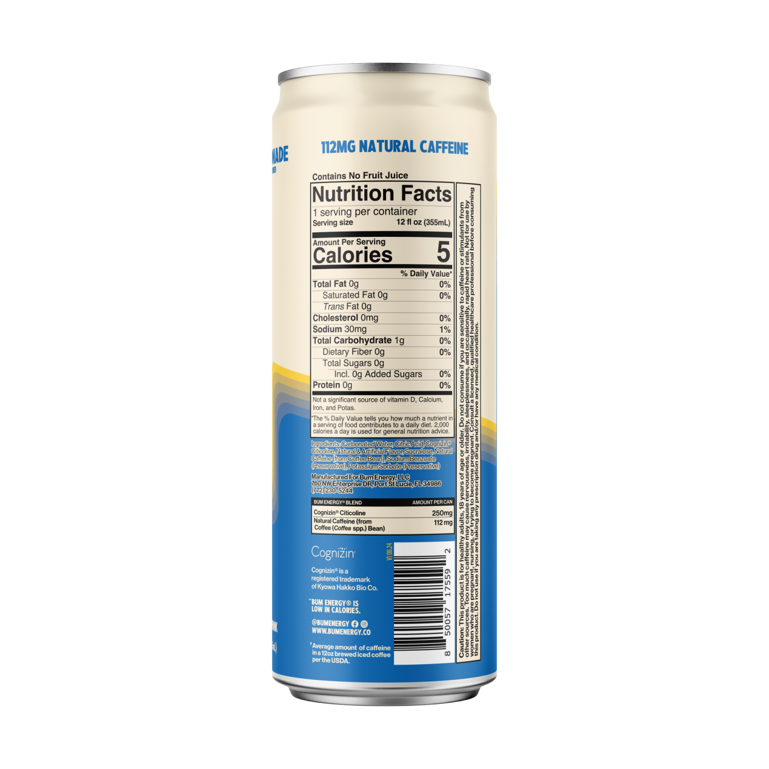 slide 2 of 3, Bum Energy Blueberry Lemonade Energy Drink, 1 ct