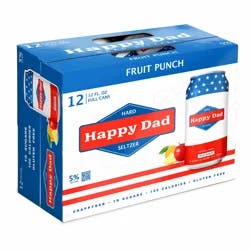 Happy Dad Selzter Fruit Punch Usa 12pk Cans