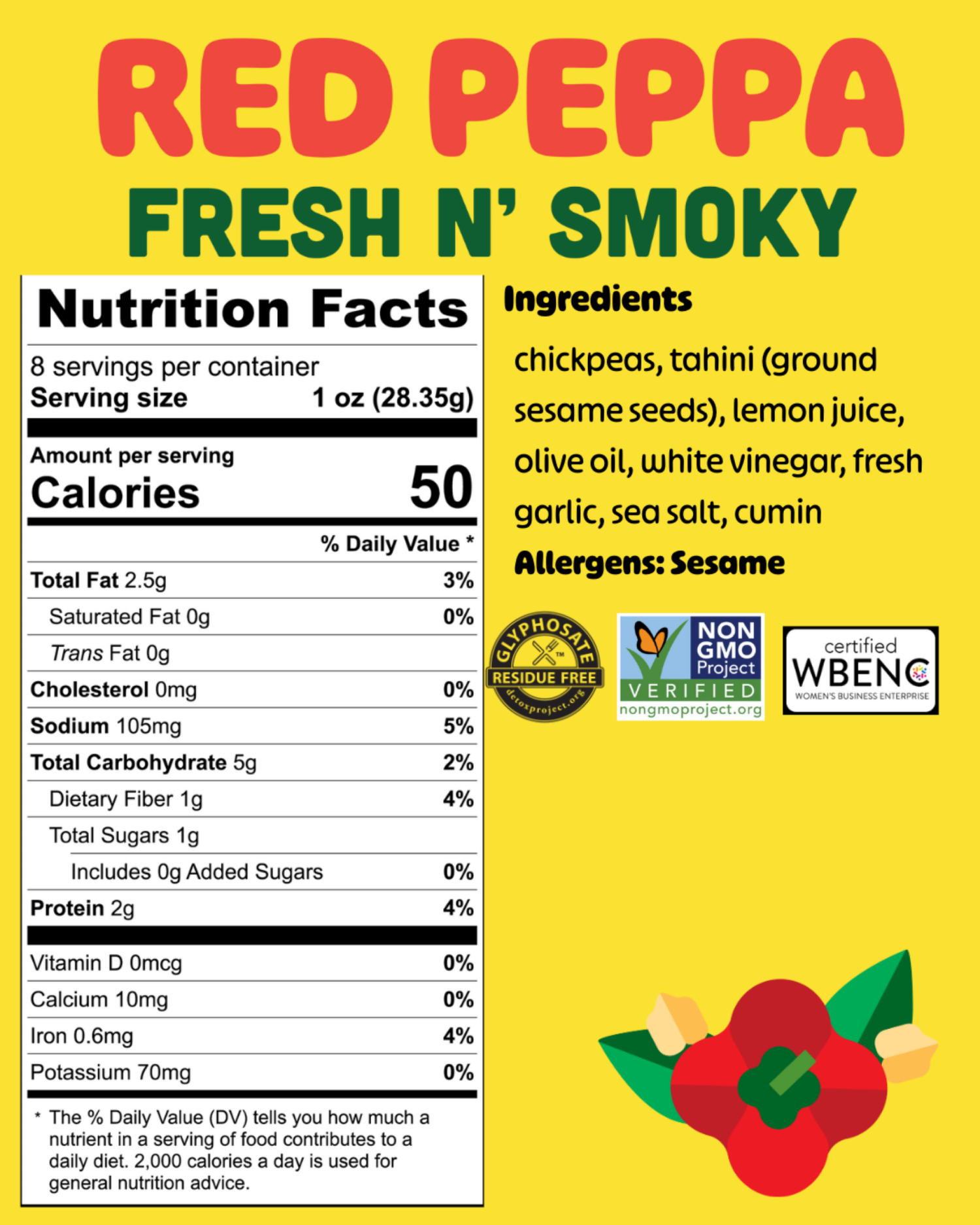 slide 2 of 5, Hummus Goodness Red Pepper Hummus 8 oz, 8 oz