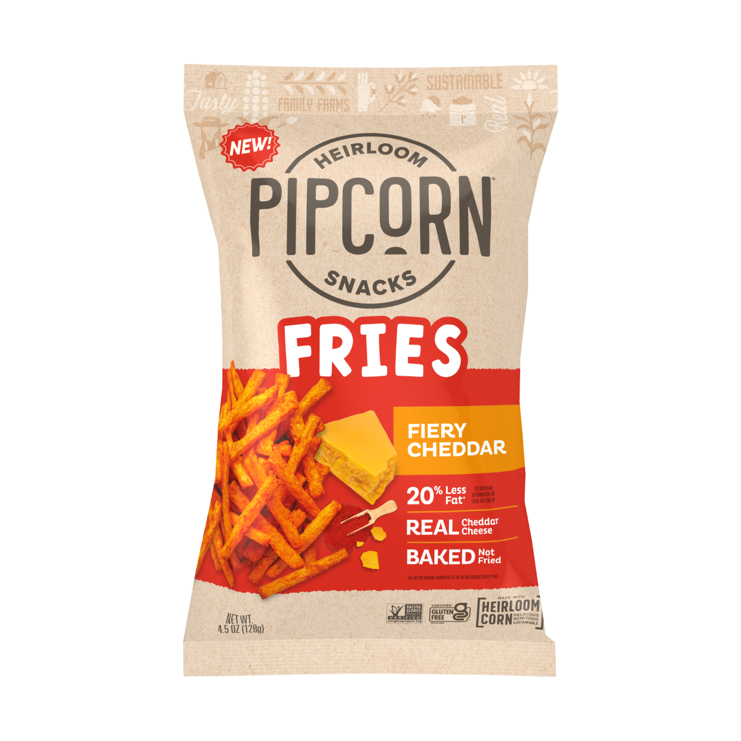 slide 1 of 2, Pip's Heirloom Snacks Fiery Fries 5 oz, 5 oz