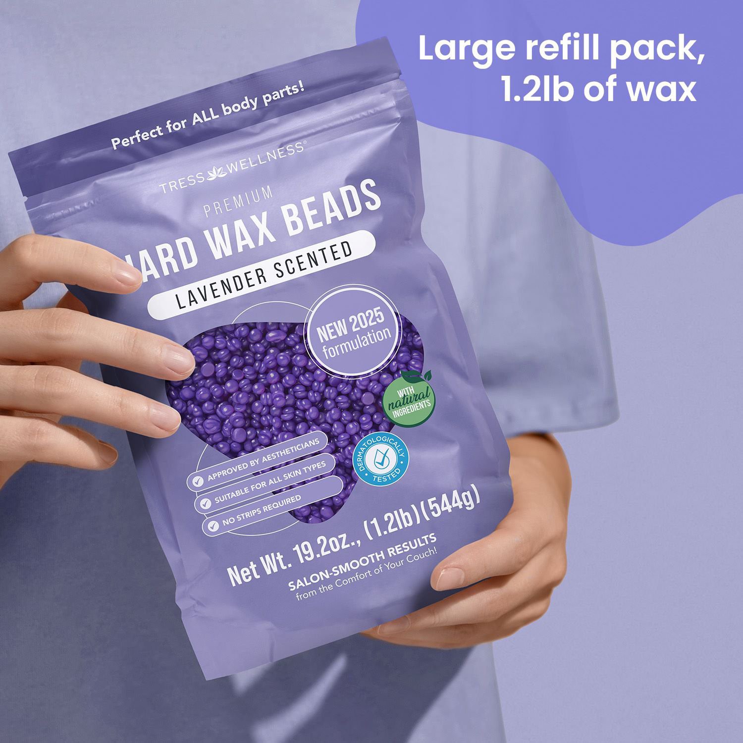 slide 2 of 11, NON BRAND Tress Wellness Premium Hard Wax Beads, Lavender, 19.2 Oz, 19.2 oz