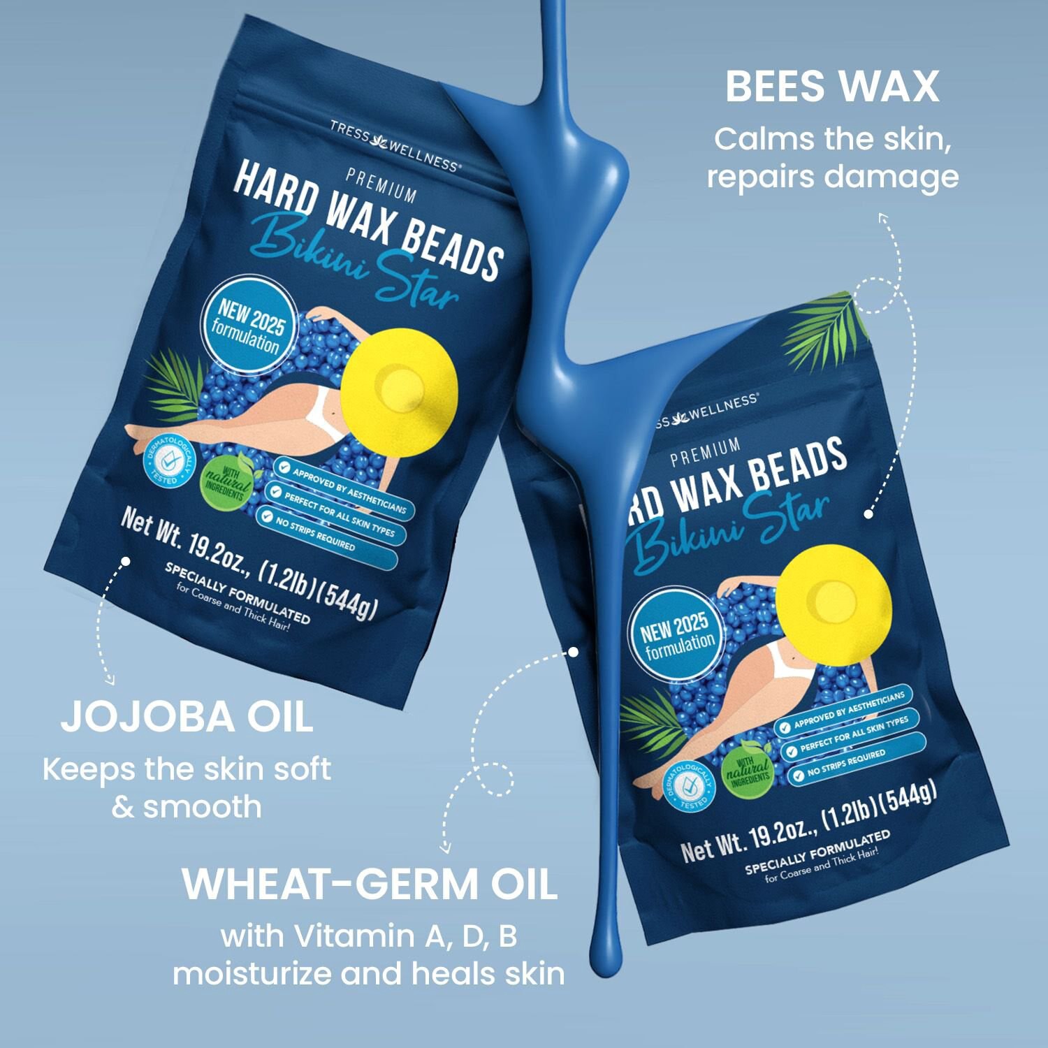 slide 11 of 11, NON BRAND Tress Wellness Premium Hard Wax Beads, 19.2 Oz, 19.2 oz