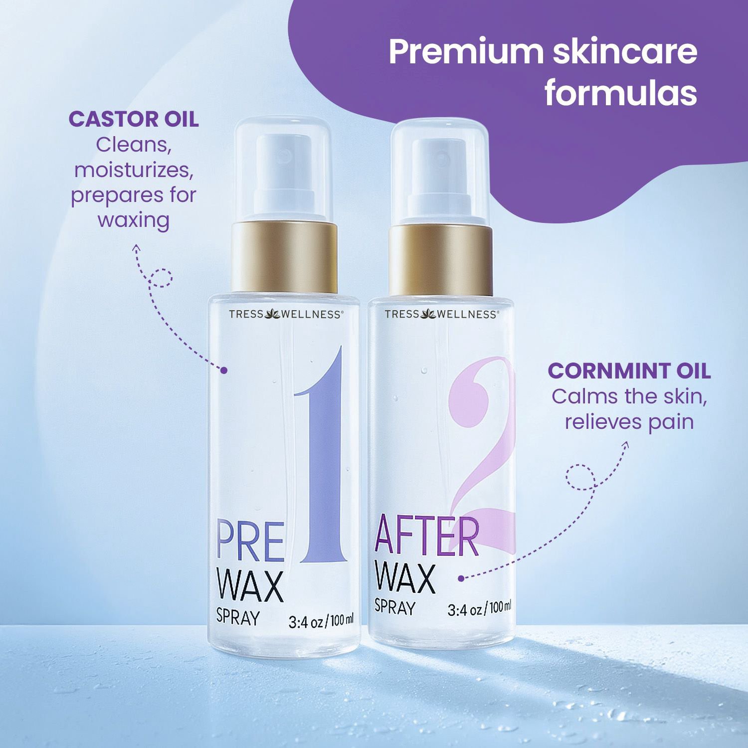 slide 10 of 10, NON BRAND Tress Wellness Pre & After Wax Spray, 3.4 oz