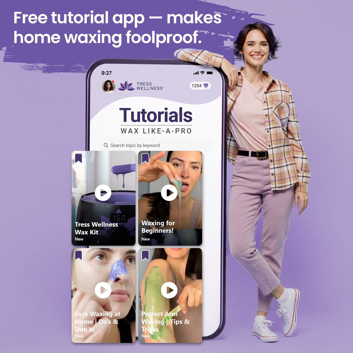 slide 15 of 15, NON BRAND Tress Wellness At-Home Waxing Kit, 1 ct