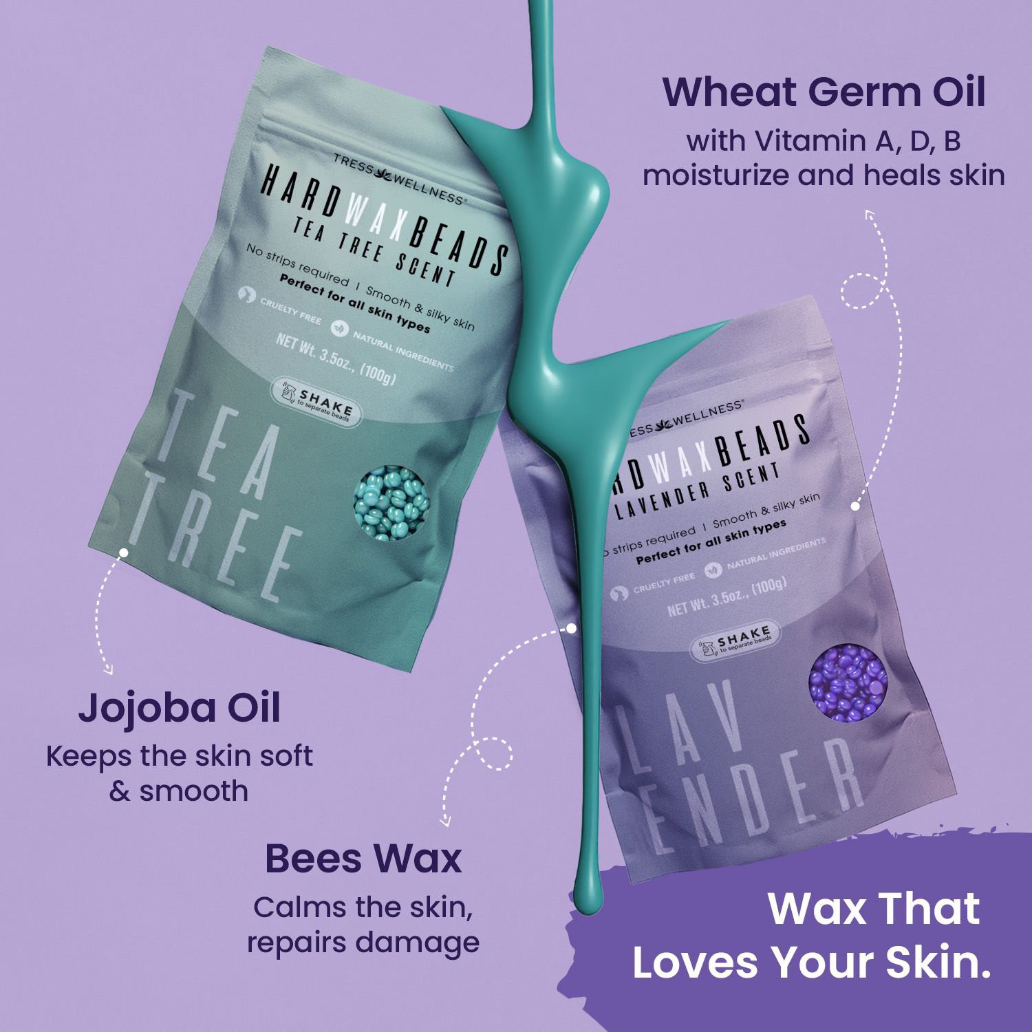 slide 4 of 15, NON BRAND Tress Wellness At-Home Waxing Kit, 1 ct