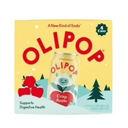 Olipop Crisp Apple Soda 4 - 12 fl oz Cans