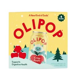 Olipop Crisp Apple Soda 4 - 12 fl oz Cans