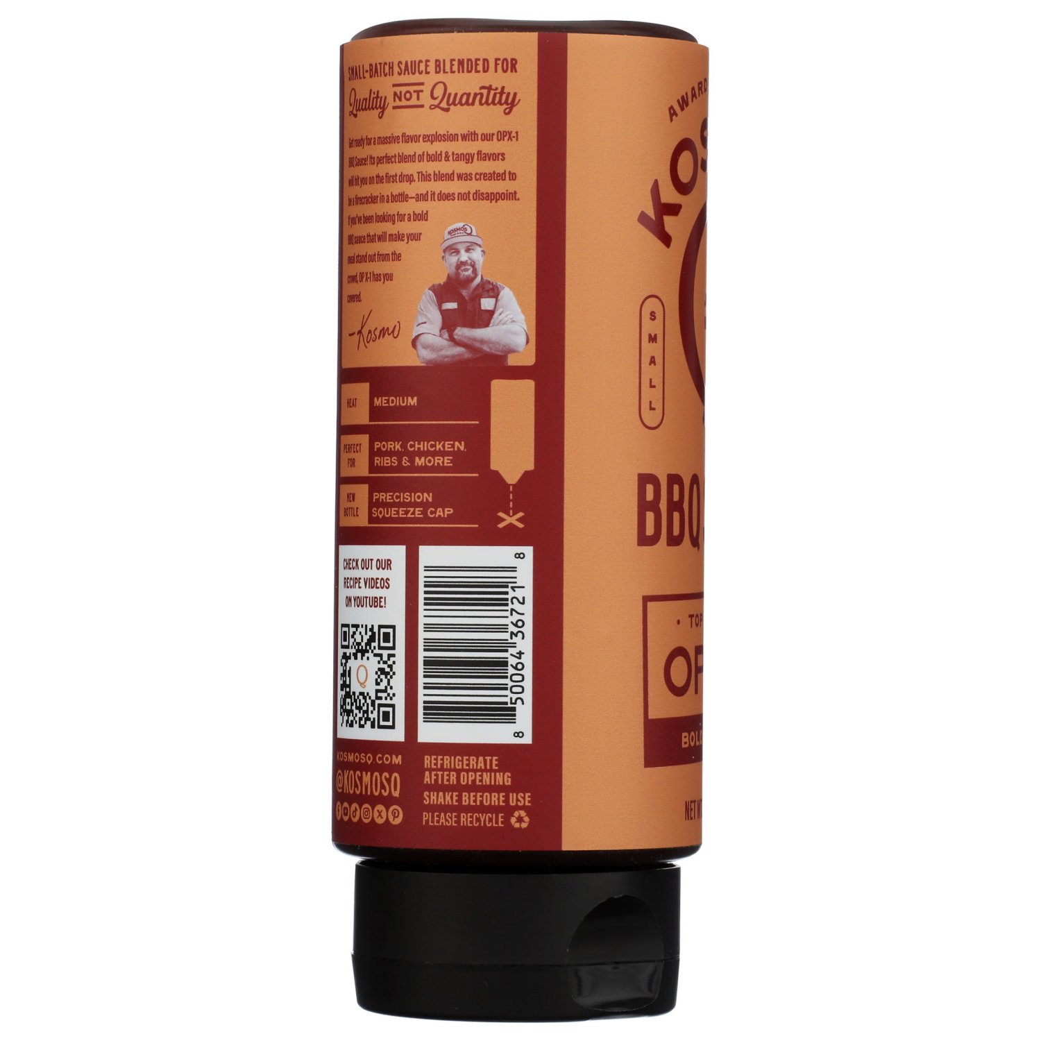 slide 3 of 3, Kosmos Q Top Secret OP X-1 BBQ Sauce 15.5 oz, 15.5 oz