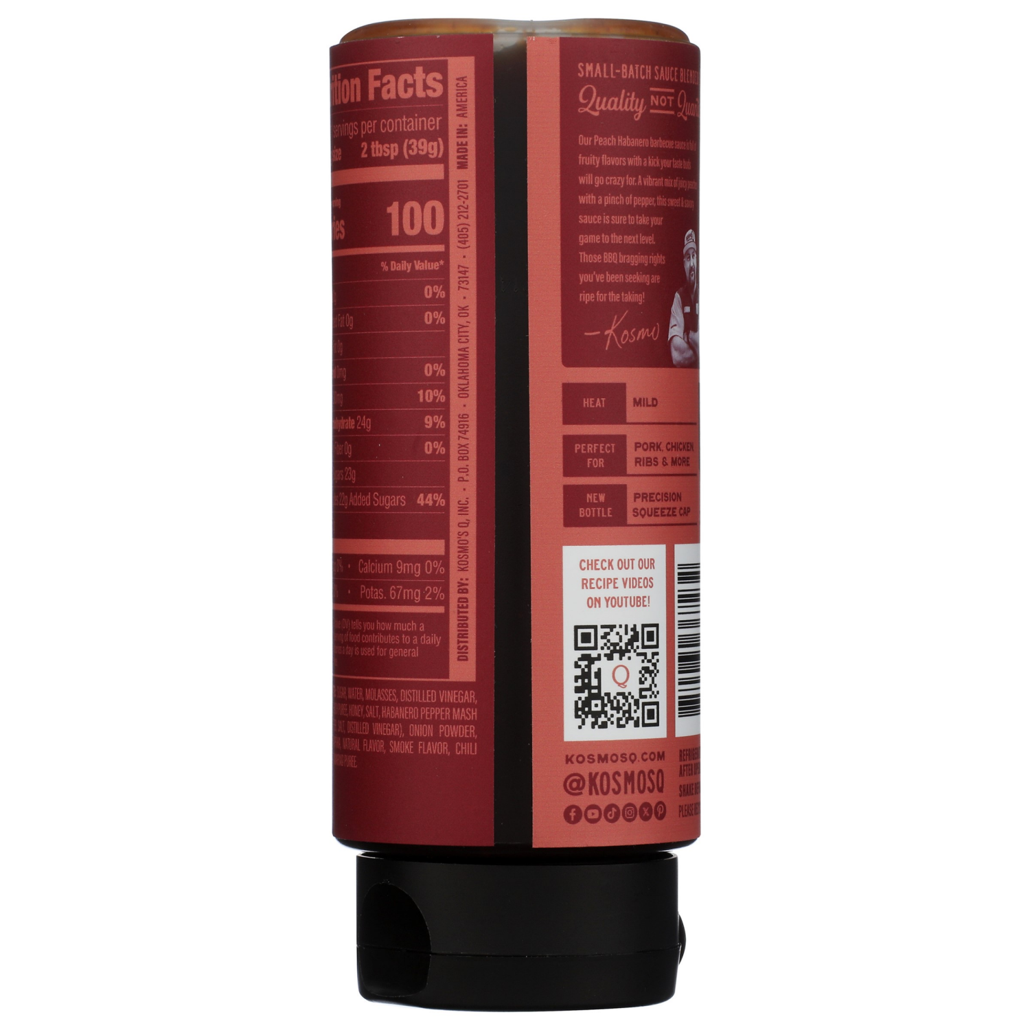 slide 2 of 3, Kosmos Q, Peach Habanero BBQ Sauce, 15.5 oz, 15.5 oz