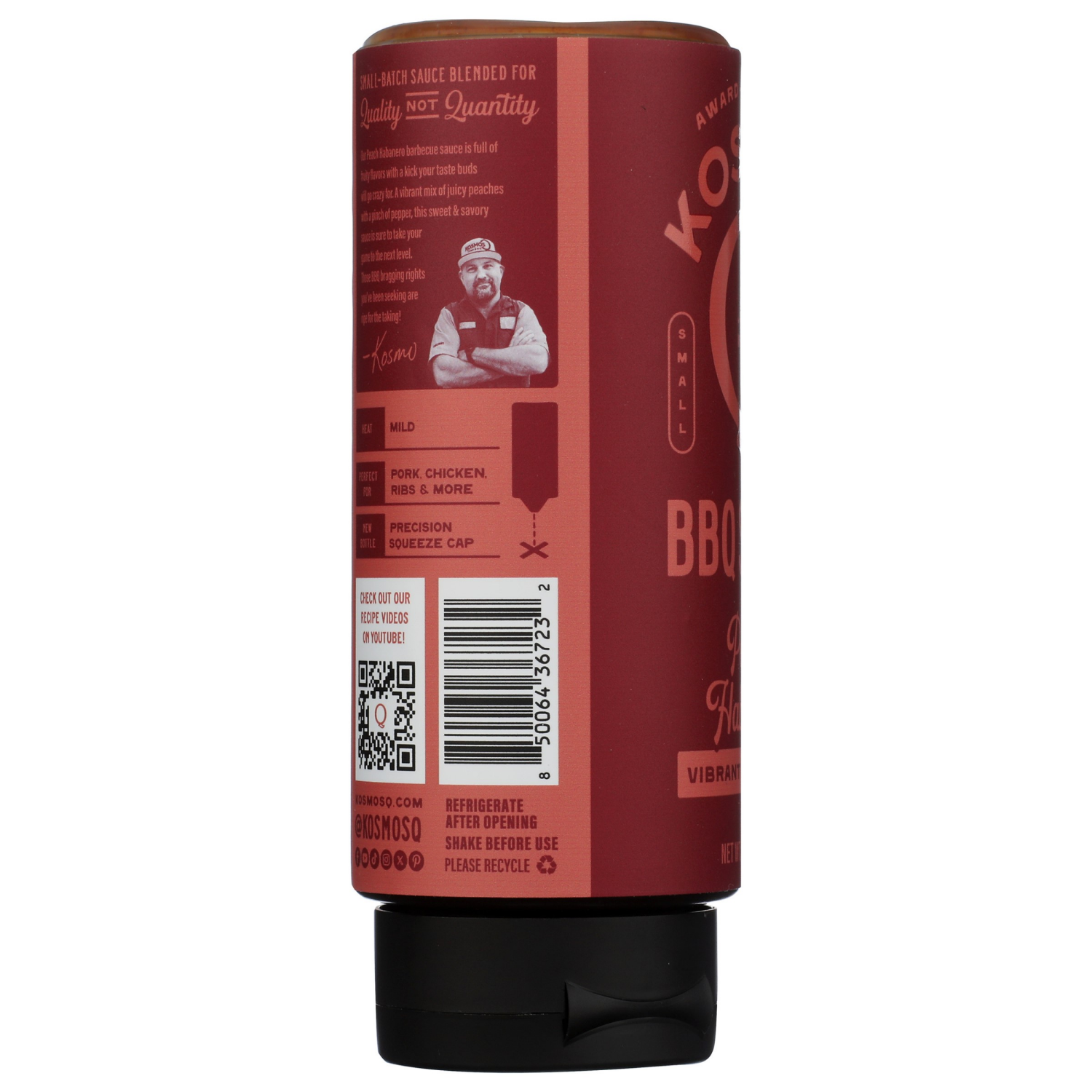 slide 3 of 3, Kosmos Q, Peach Habanero BBQ Sauce, 15.5 oz, 15.5 oz