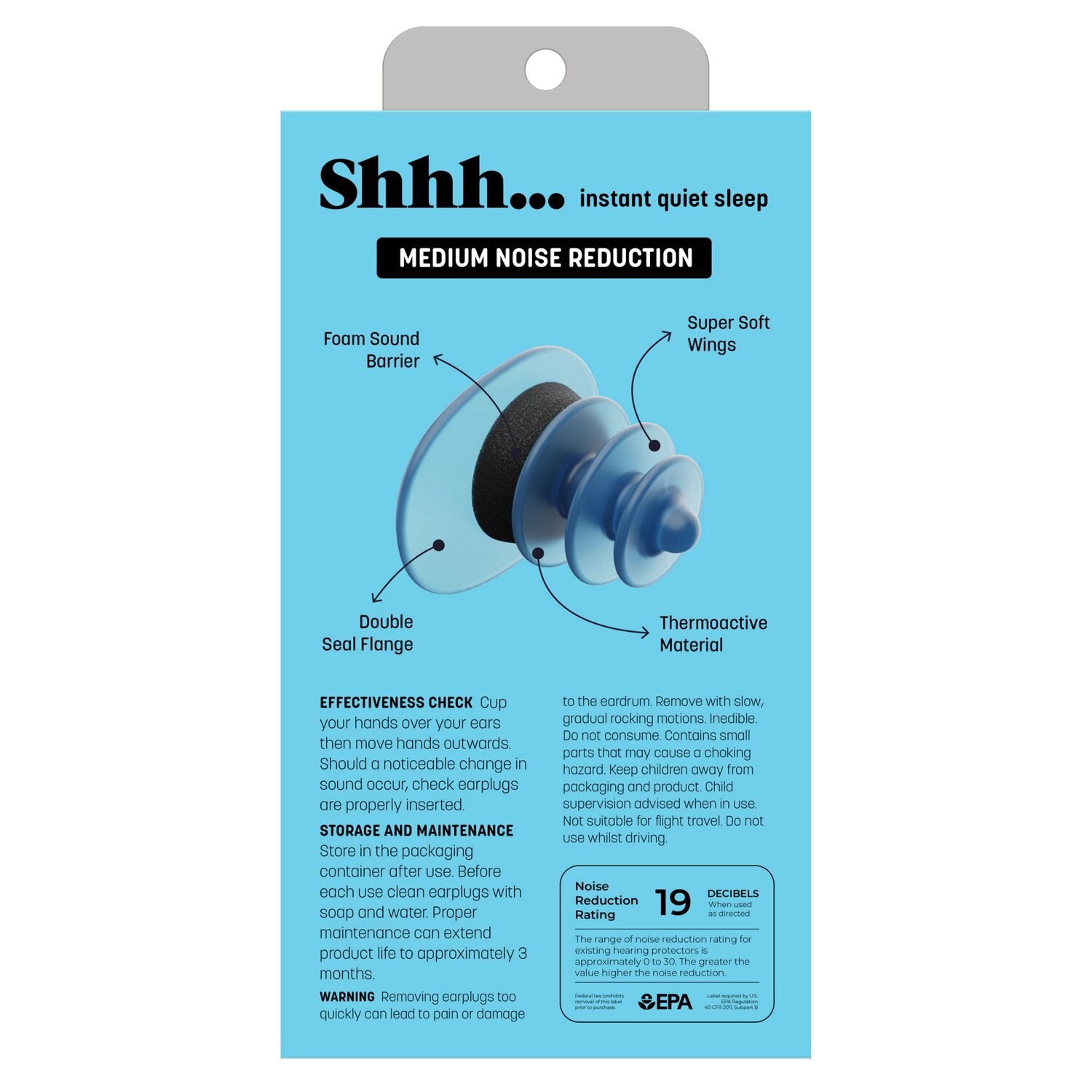 slide 4 of 5, NON BRAND Shhh... Rest In Pease Reusable Earplugs, 2Ct, 2 ct